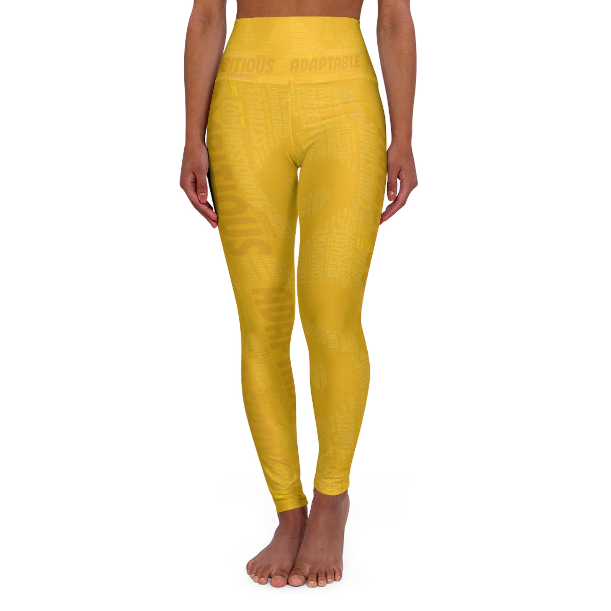 Empowering High Waisted Yoga Leggings - Motivational Activewear