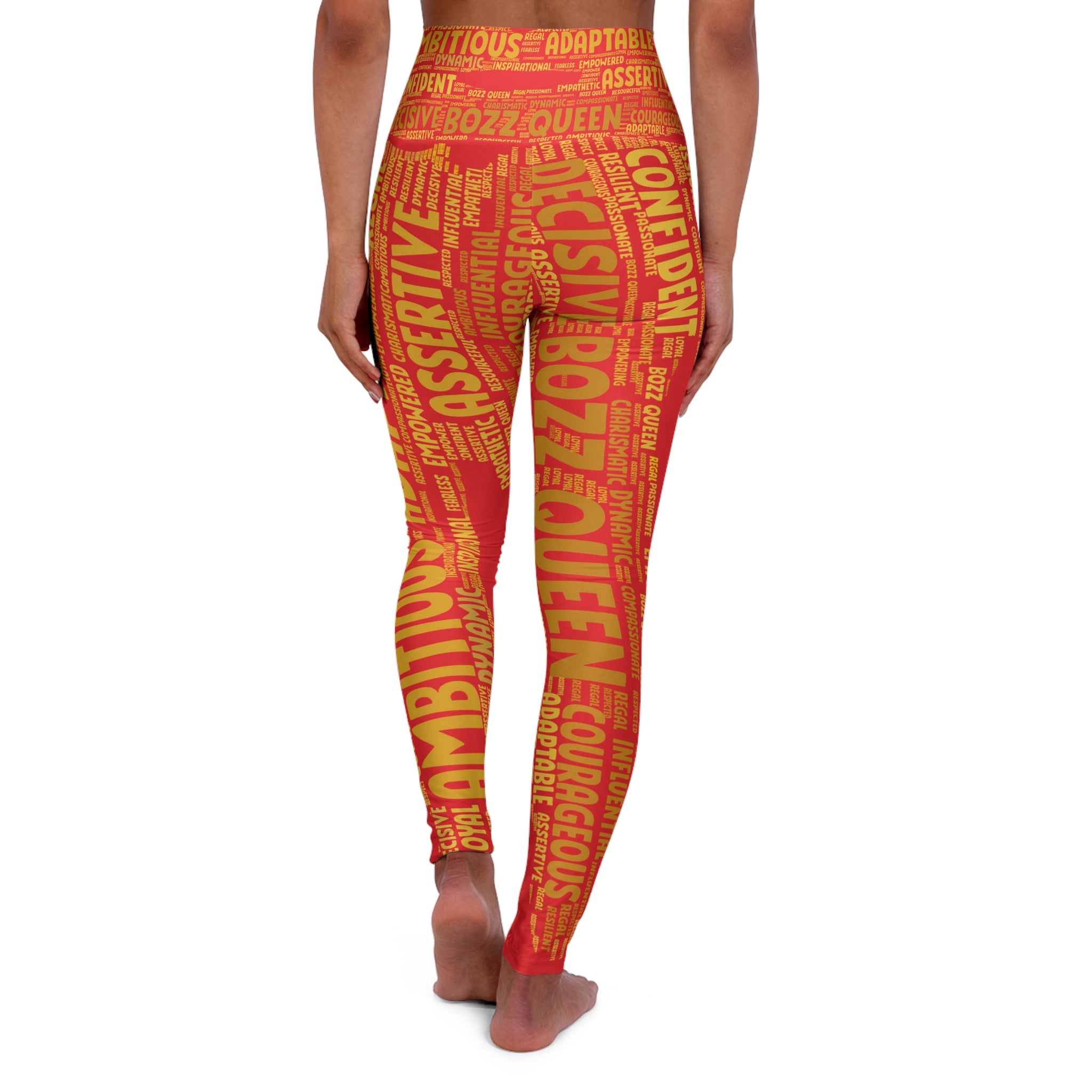 Empowering High Waisted Yoga Leggings - Motivational Activewear for Fitness, Workout, Yoga, Athleisure, Everyday Wear
