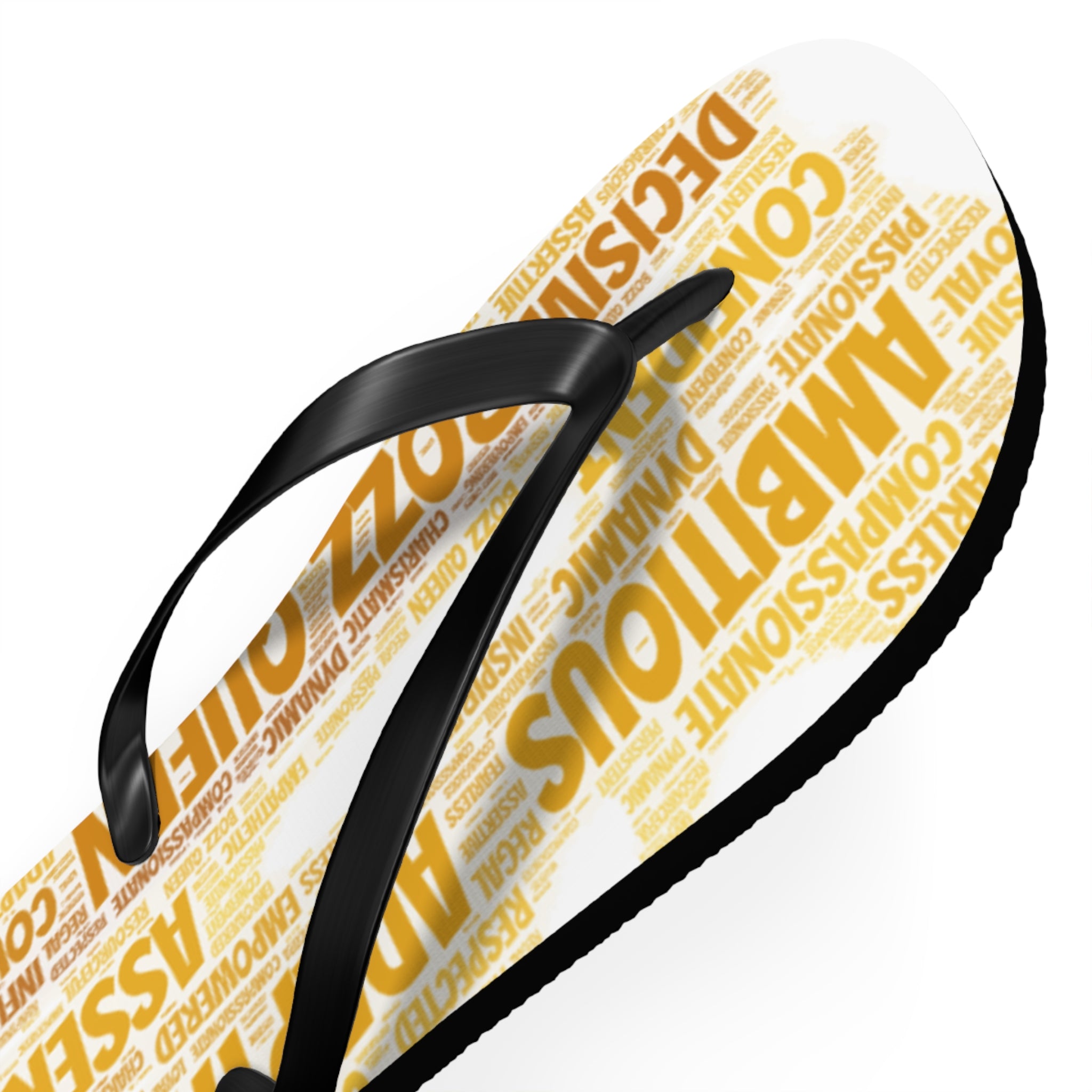 Bozz Queen White & Gold Flip Flops - Stylish Summer Beach Sandals