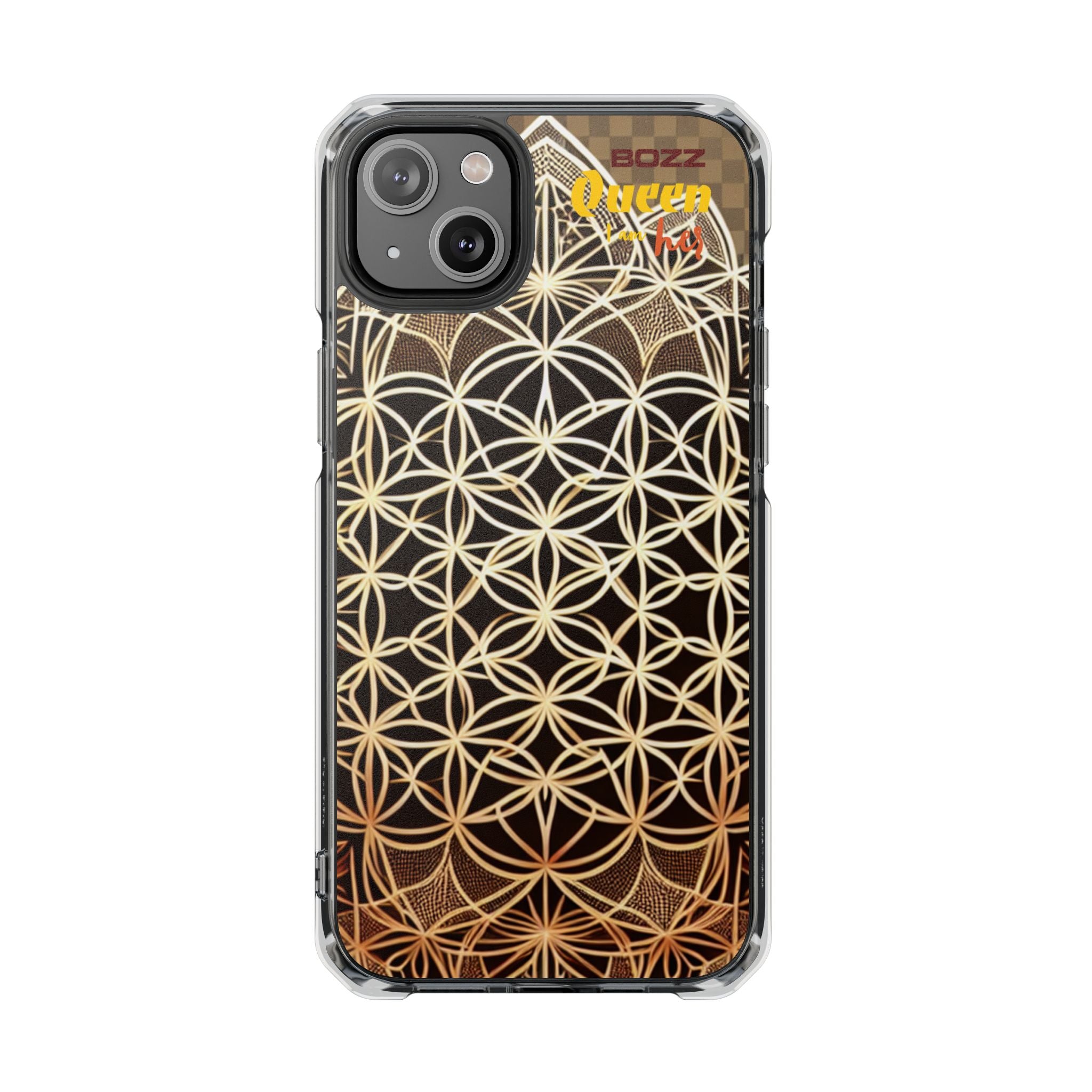 Stylish Magnetic Phone Case with Floral Design, Clear iPhone Case, Bohemian Phone Cover, Budding Flower Impact Case, Unique Tech Accessory