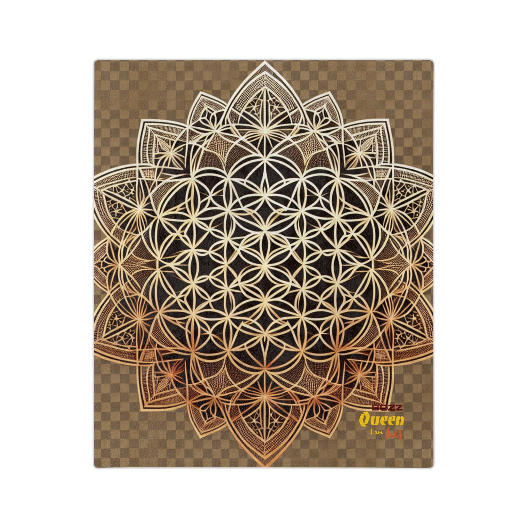 Exquisite Velveteen Microfiber Blanket - Cozy Mandala Design for Meditation, Home Decor, Gift, Yoga, Spa