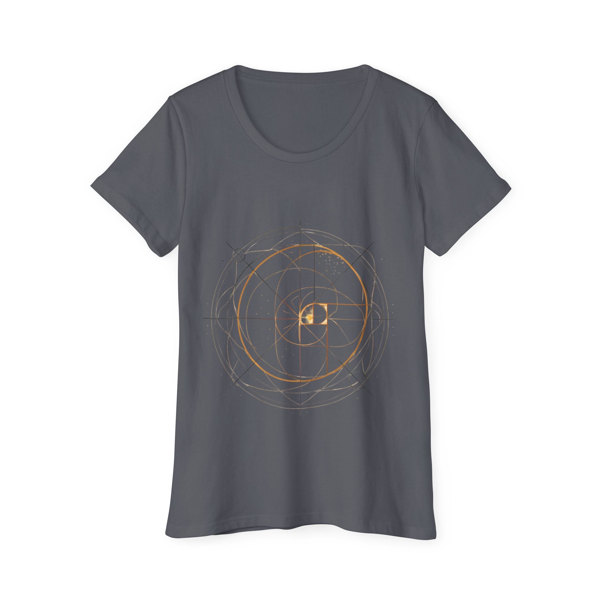 Bozz Queen Golden Ratio & Fibonacci Spiral Sacred Geometry T-Shirt - Women's Organic Tee