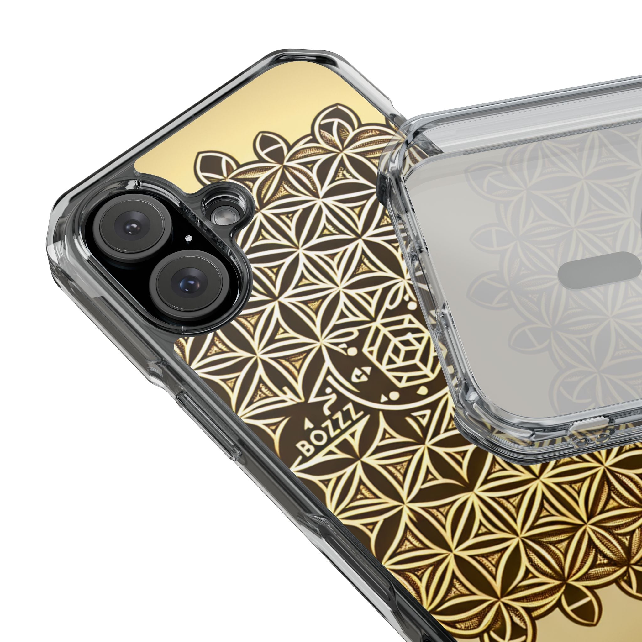 Magnetic Phone Case with Geometric Design, Aesthetic Impact Case for iPhone, Unique Phone Accessories, Gift for Her, Trendy Tech Gadget