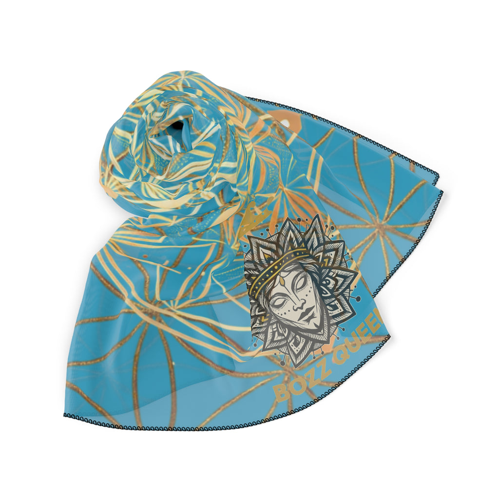 Flower of Life Turquoise Scarf - Sacred Geometry Spiritual Accessory
