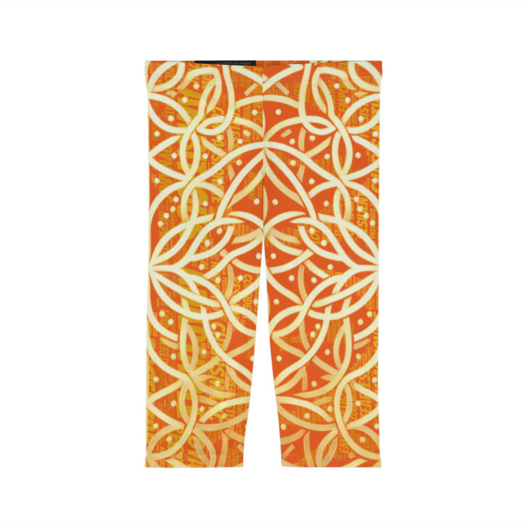 Orange Chic Women's Capri Leggings - Stylish Yoga Pants & Activewear