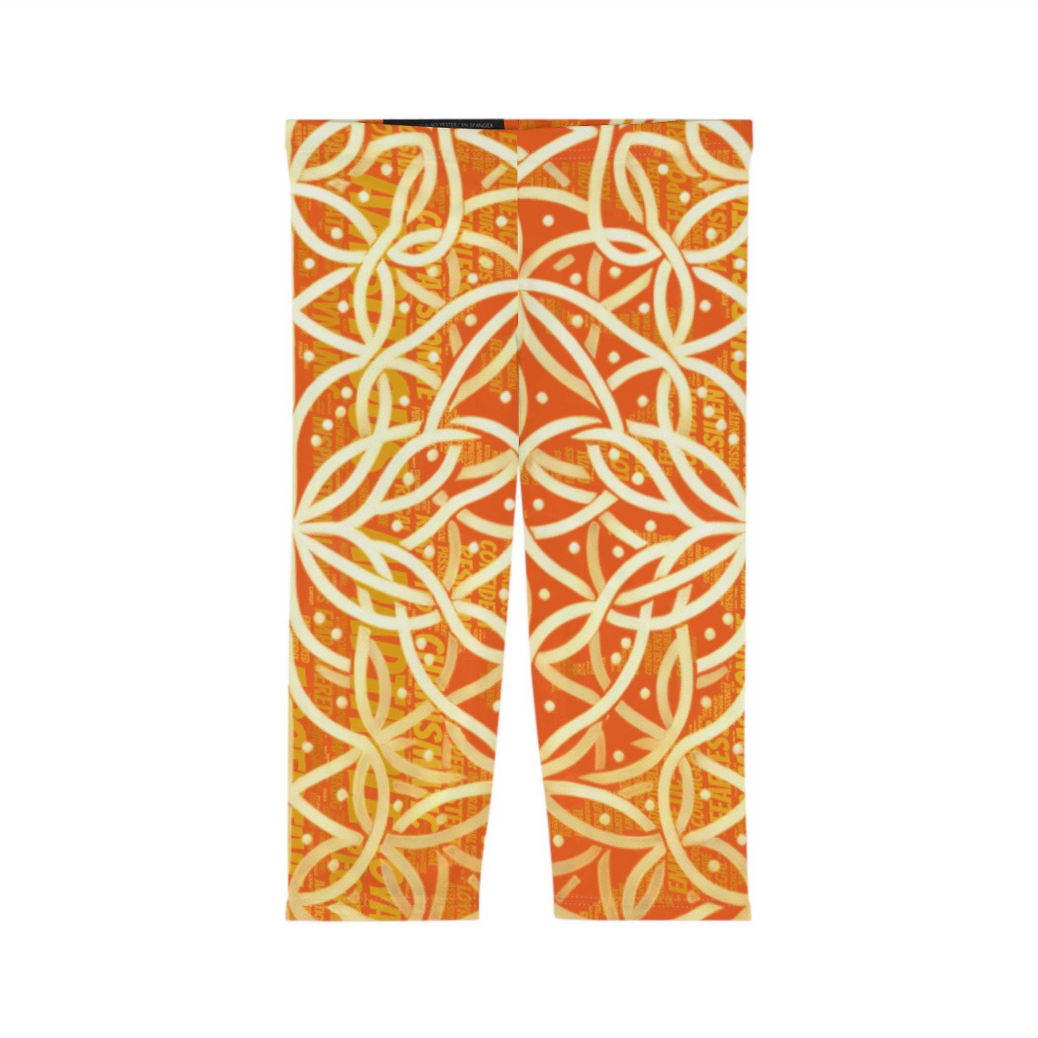 Orange Chic Women's Capri Leggings - Stylish Yoga Pants & Activewear