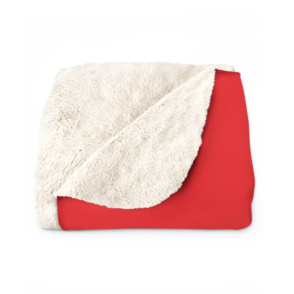 Crown Chakra Red Lotus Sherpa Blanket - Grounded Spirituality & Divine Power