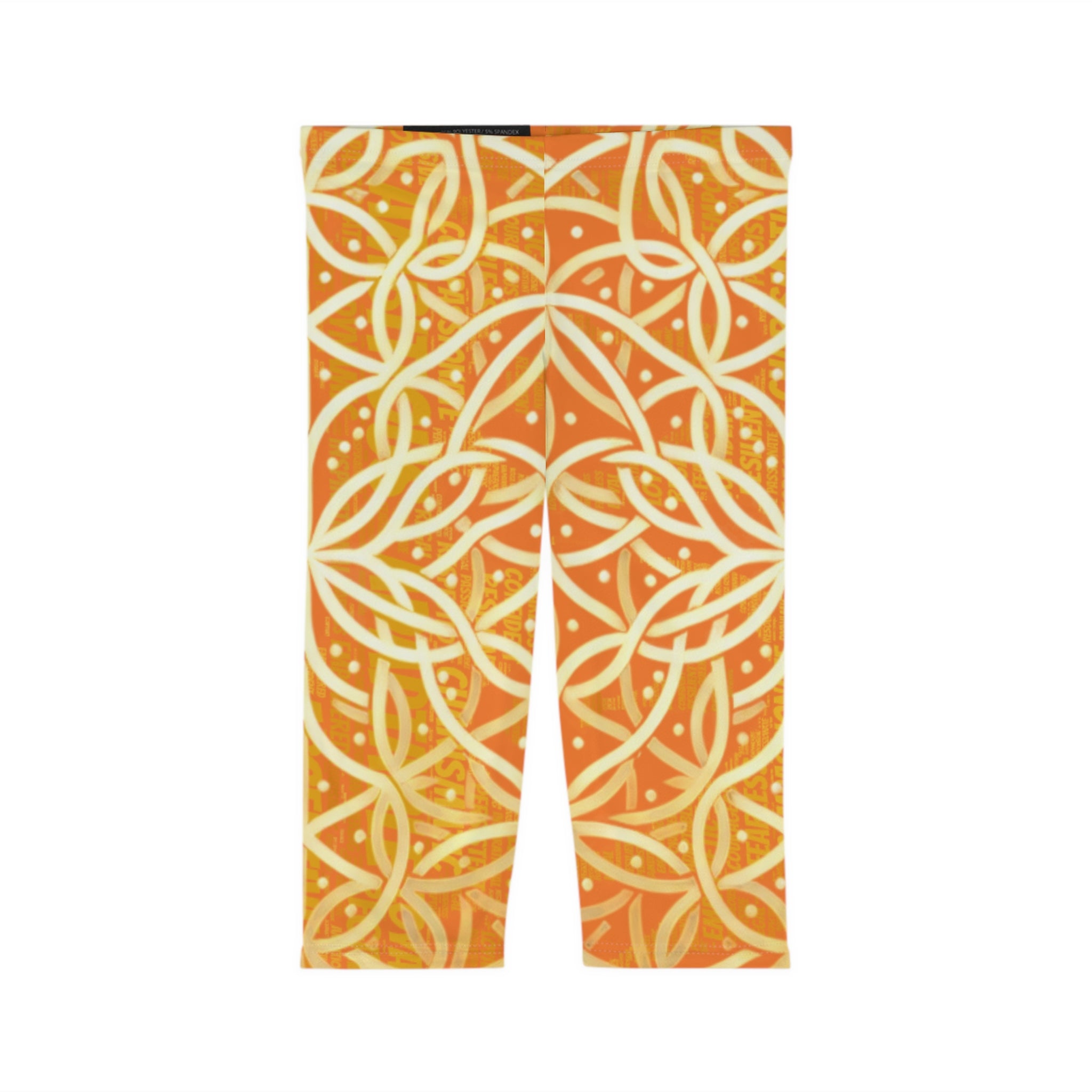 Light Orange Grey Chic Women's Capri Leggings - Stylish Yoga Pants & Activewear