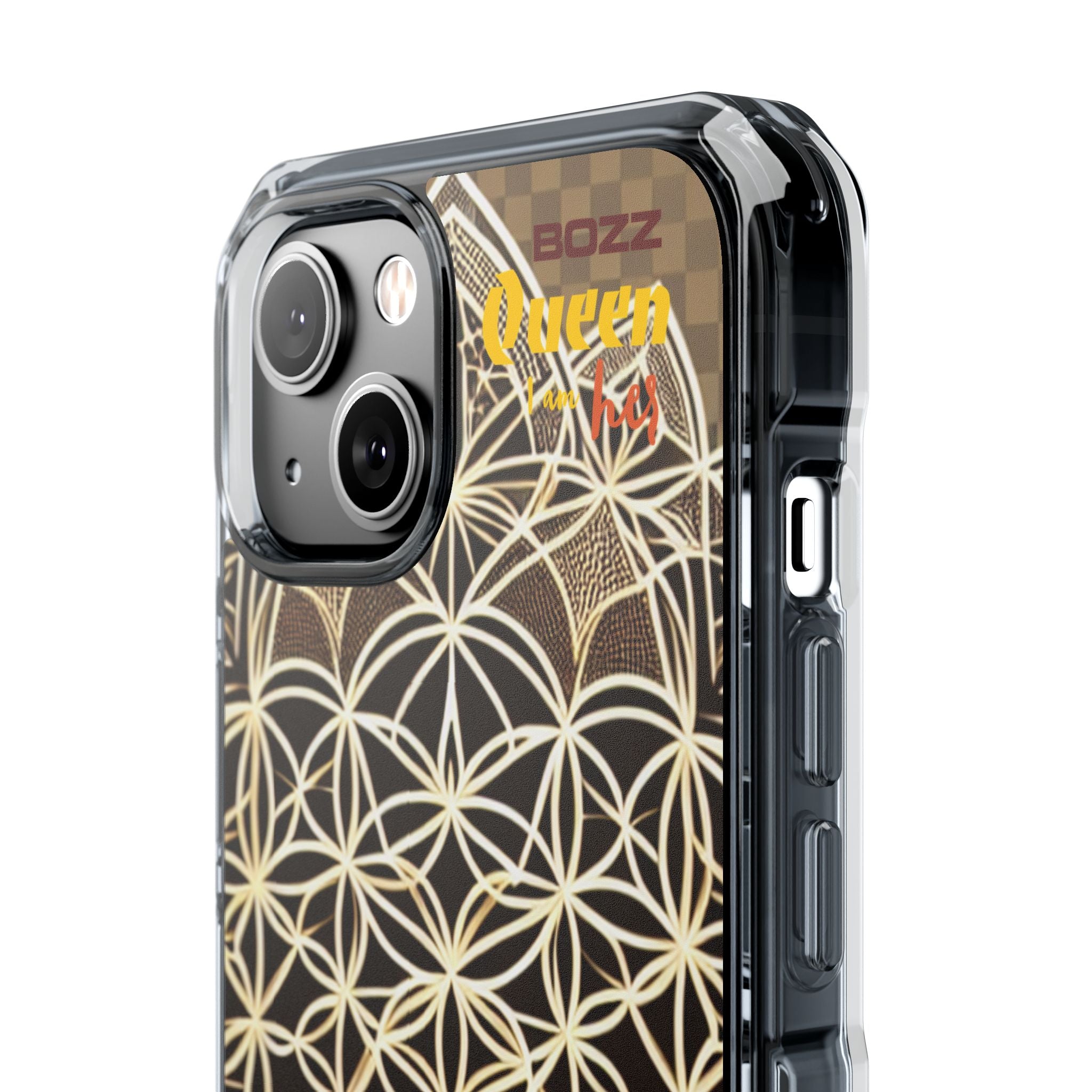 Stylish Magnetic Phone Case with Floral Design, Clear iPhone Case, Bohemian Phone Cover, Budding Flower Impact Case, Unique Tech Accessory