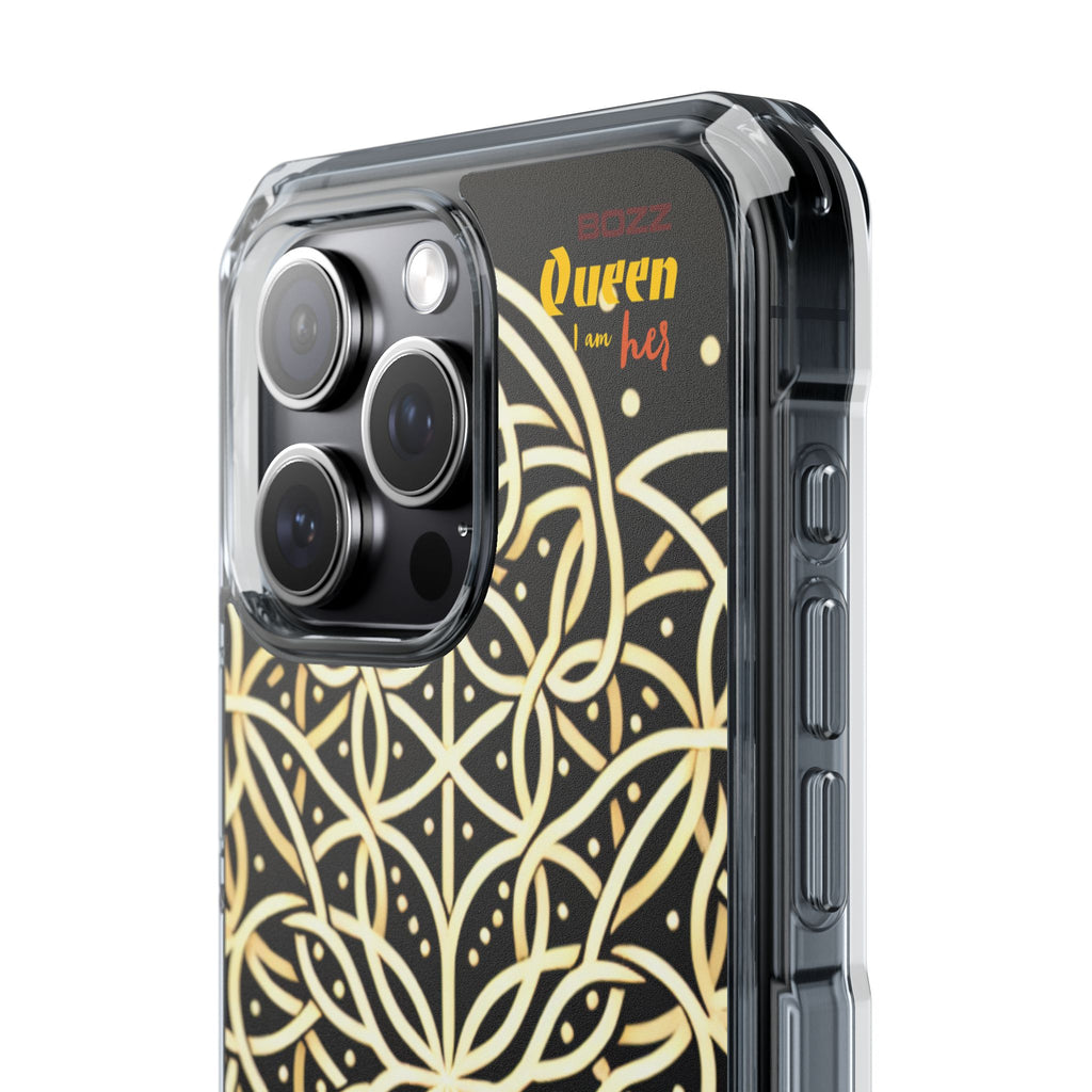 Elegant Floral Magnetic Phone Case, Clear Protective Cover, Unique Gift, Spring Accessories, Phone Protection, Trendy Case