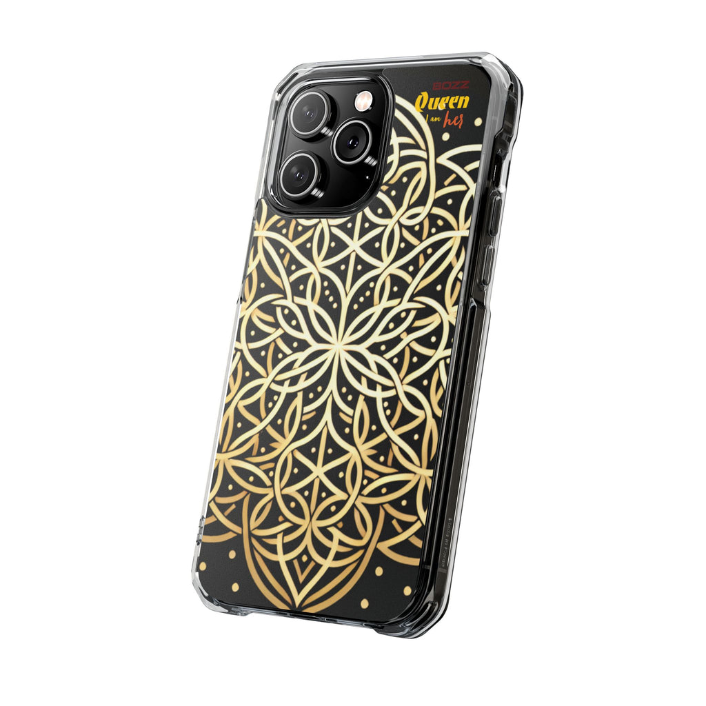 Elegant Floral Magnetic Phone Case, Clear Protective Cover, Unique Gift, Spring Accessories, Phone Protection, Trendy Case
