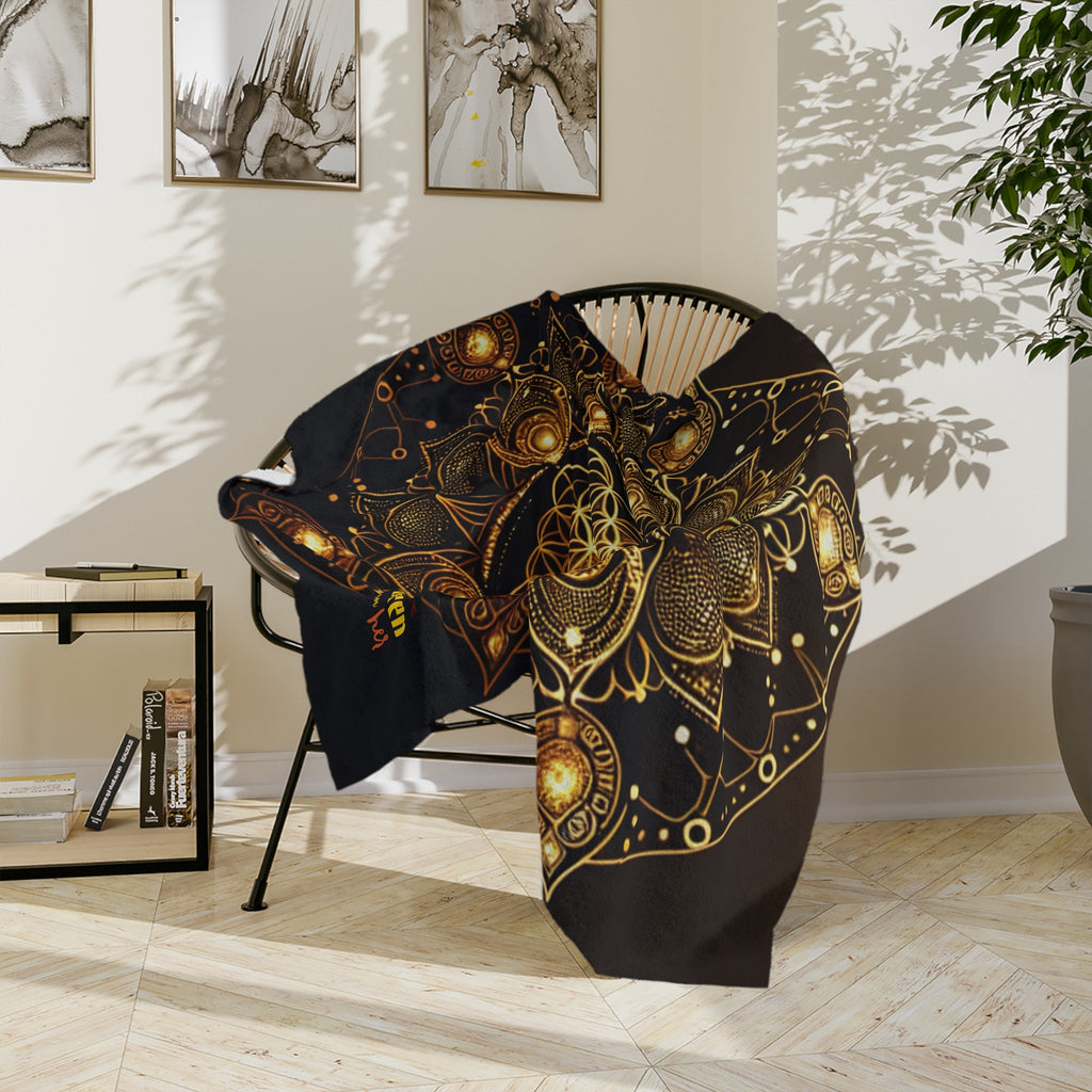 Mandala Velvet Blanket - Cozy Gift for Bohemian Decor, Home Accents, Meditation, Yoga, Queen Gifts