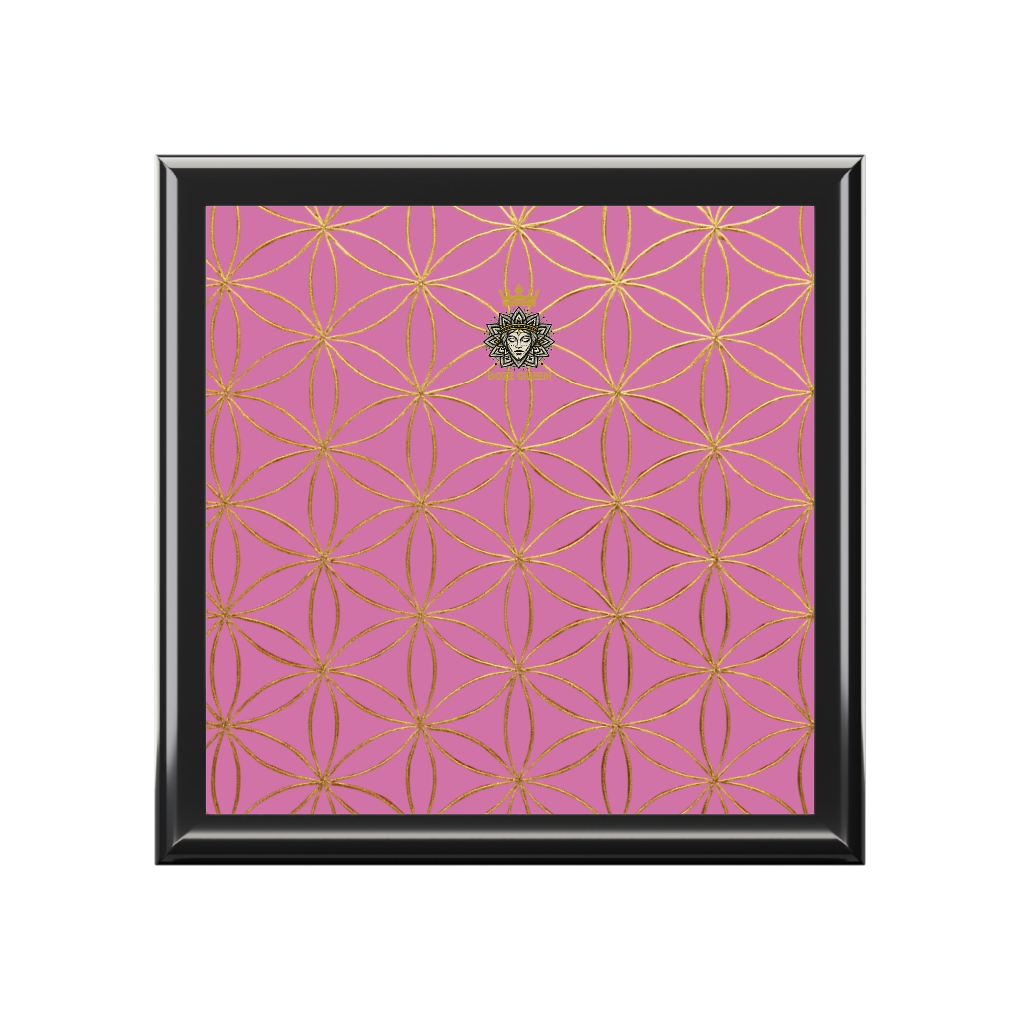 Flower of Life Jewelry Box - Light Pink Elegant Keepsake Organizer