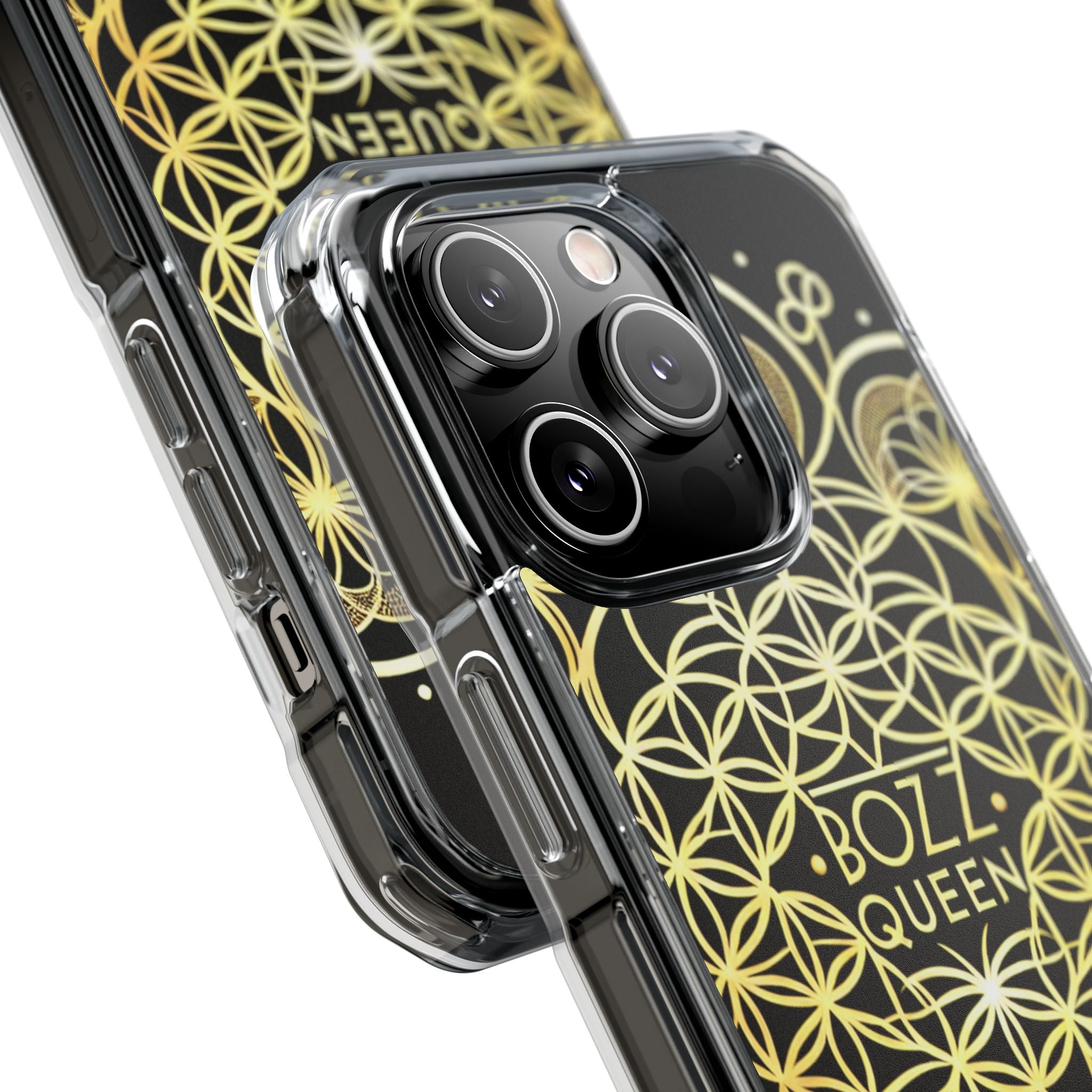 Magnetic Phone Case with Mandala Design, Boz Queen Protective Cover, Gift for Her, Bohemian Aesthetic, Unique Phone Accessory