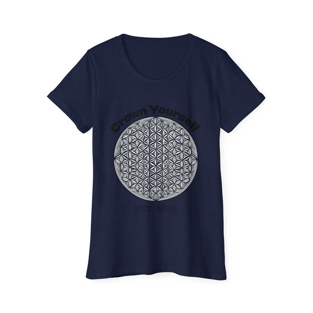 Bozz Queen Crown Yourself Sacred Geometry Goddess T-Shirt - Women's Organic Tee