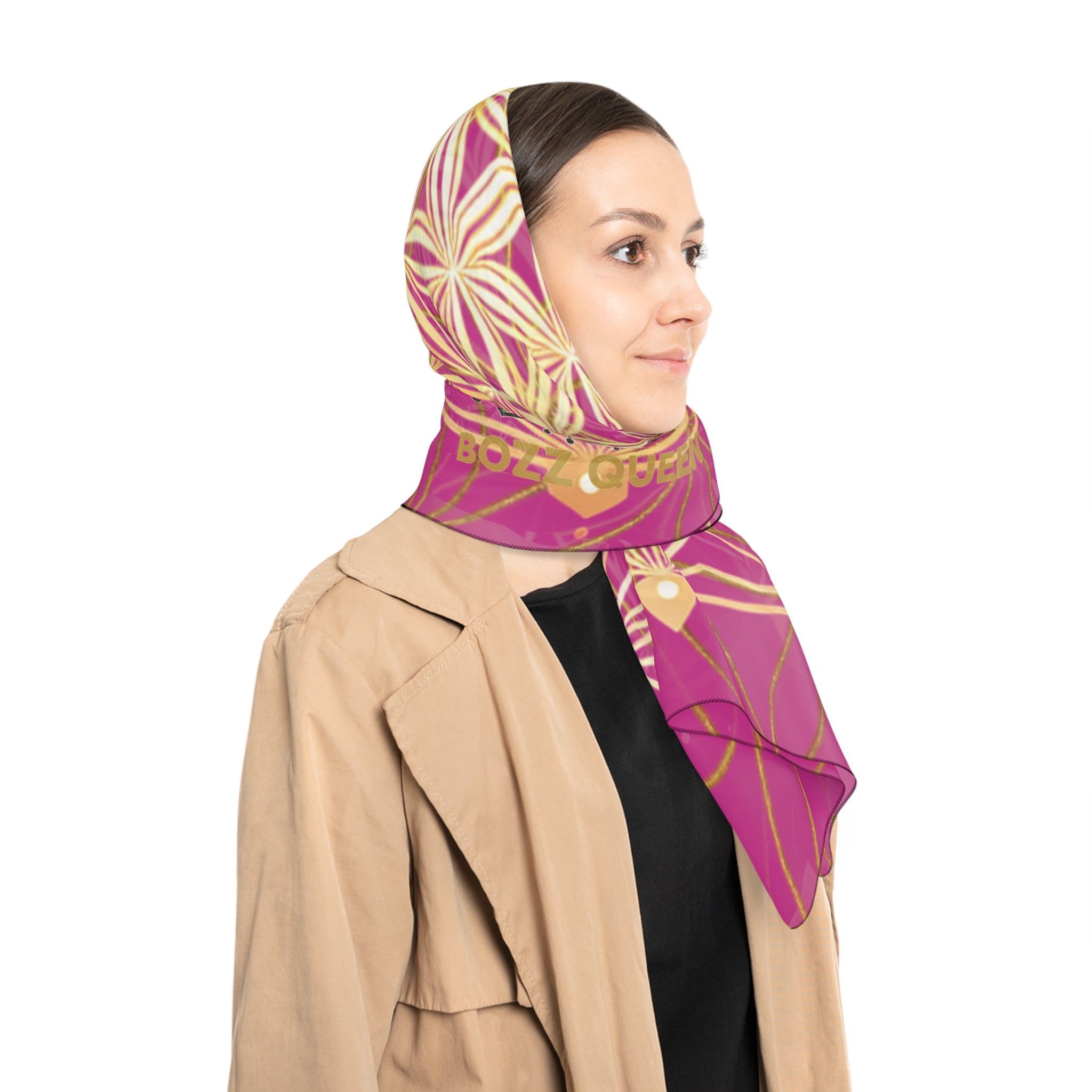 Flower of Life Pink Scarf - Sacred Geometry Spiritual Accessory