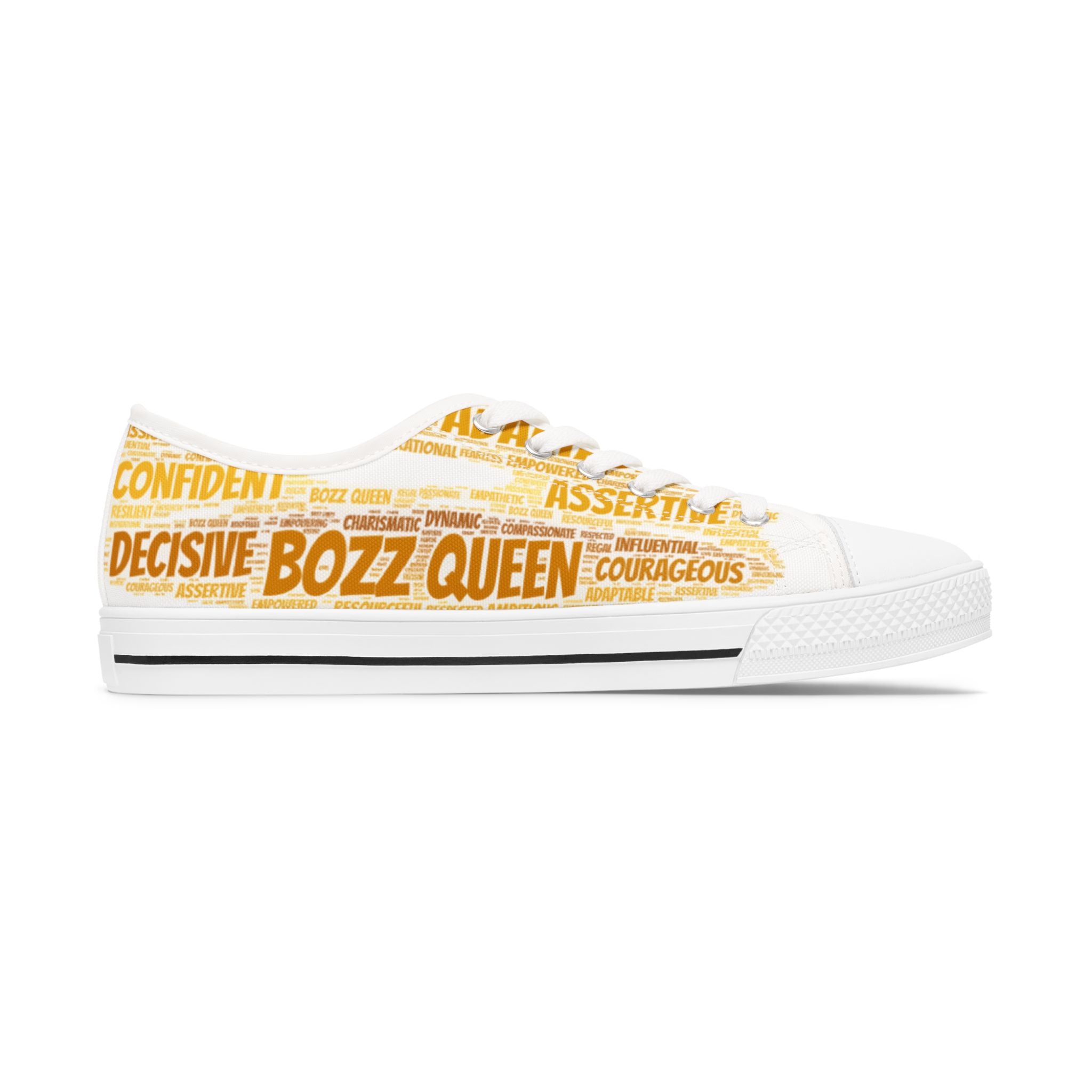 BOZZ QUEEN Assertive Women's Low Top Sneakers - Comfortable Motivational Footwear