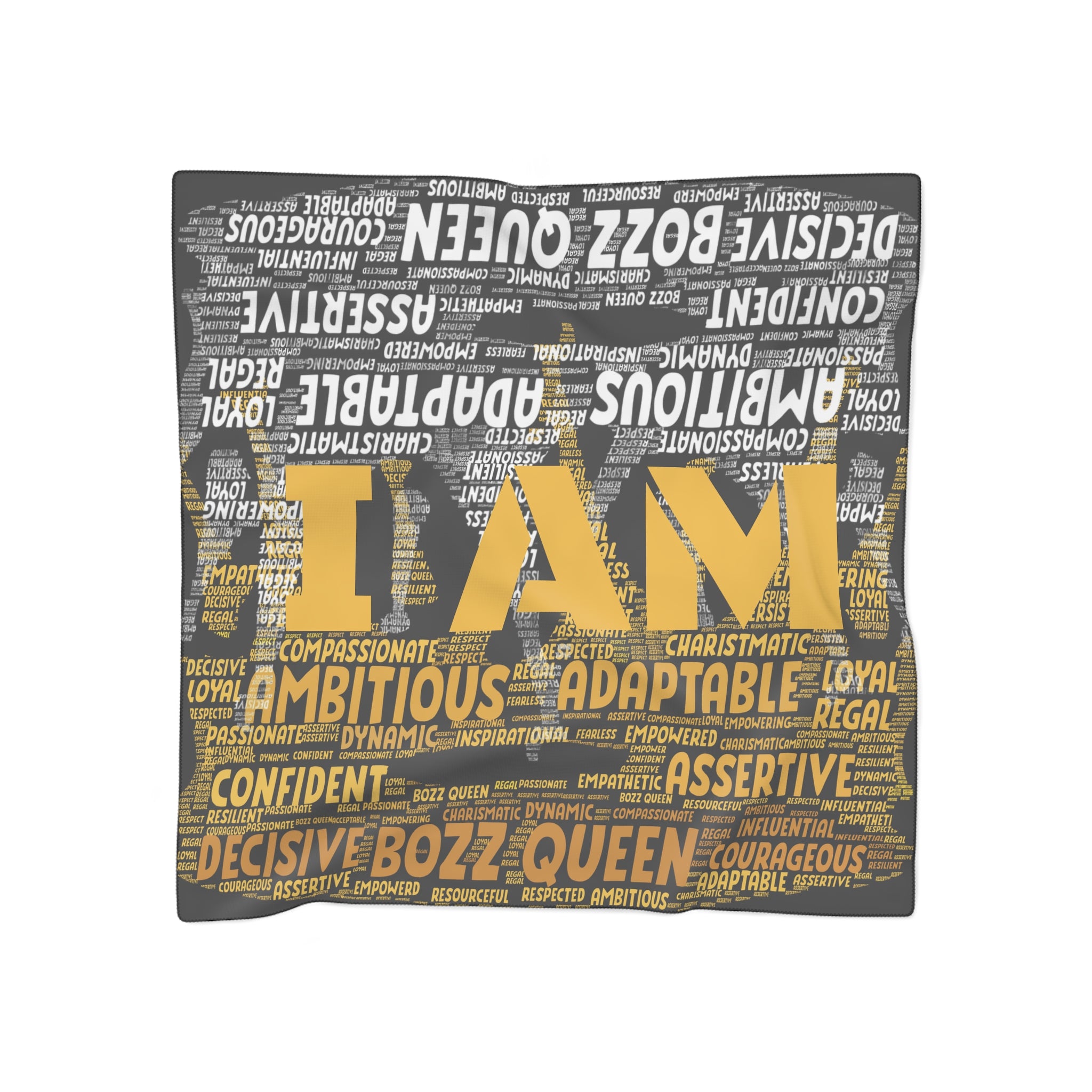 I AM Series Empowering Poly Scarf - Inspirational Statement Piece for Confident Women