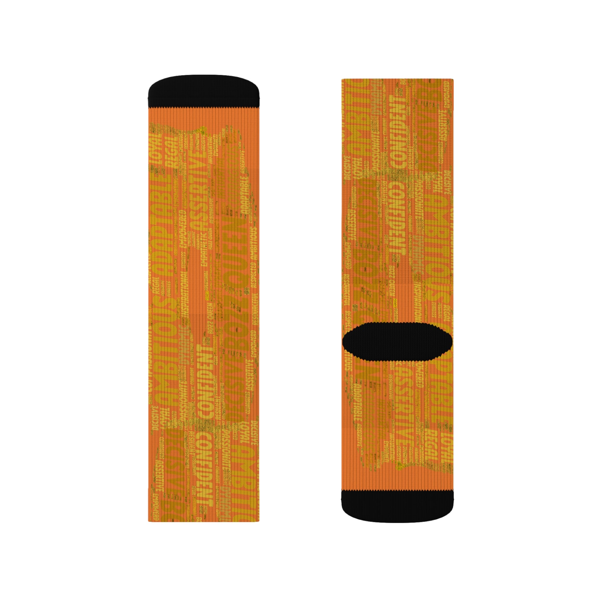 BOZZ QUEEN Light Orange Bold Statement Socks - Empowering Motivational Wear