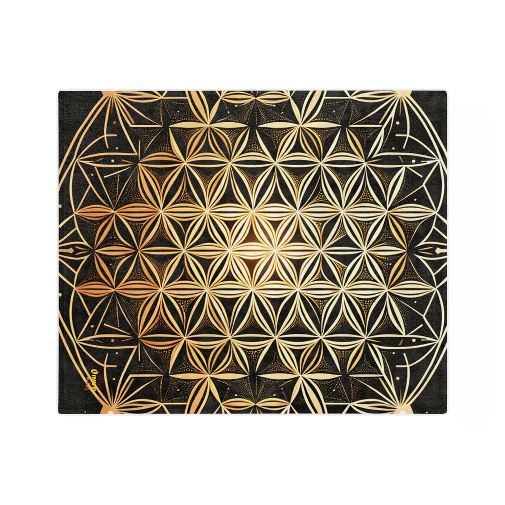 Warm & Cozy Velveteen Microfiber Blanket - Mandala Design, Ideal for Meditation, Self-Care, Boho Decor, Gifts