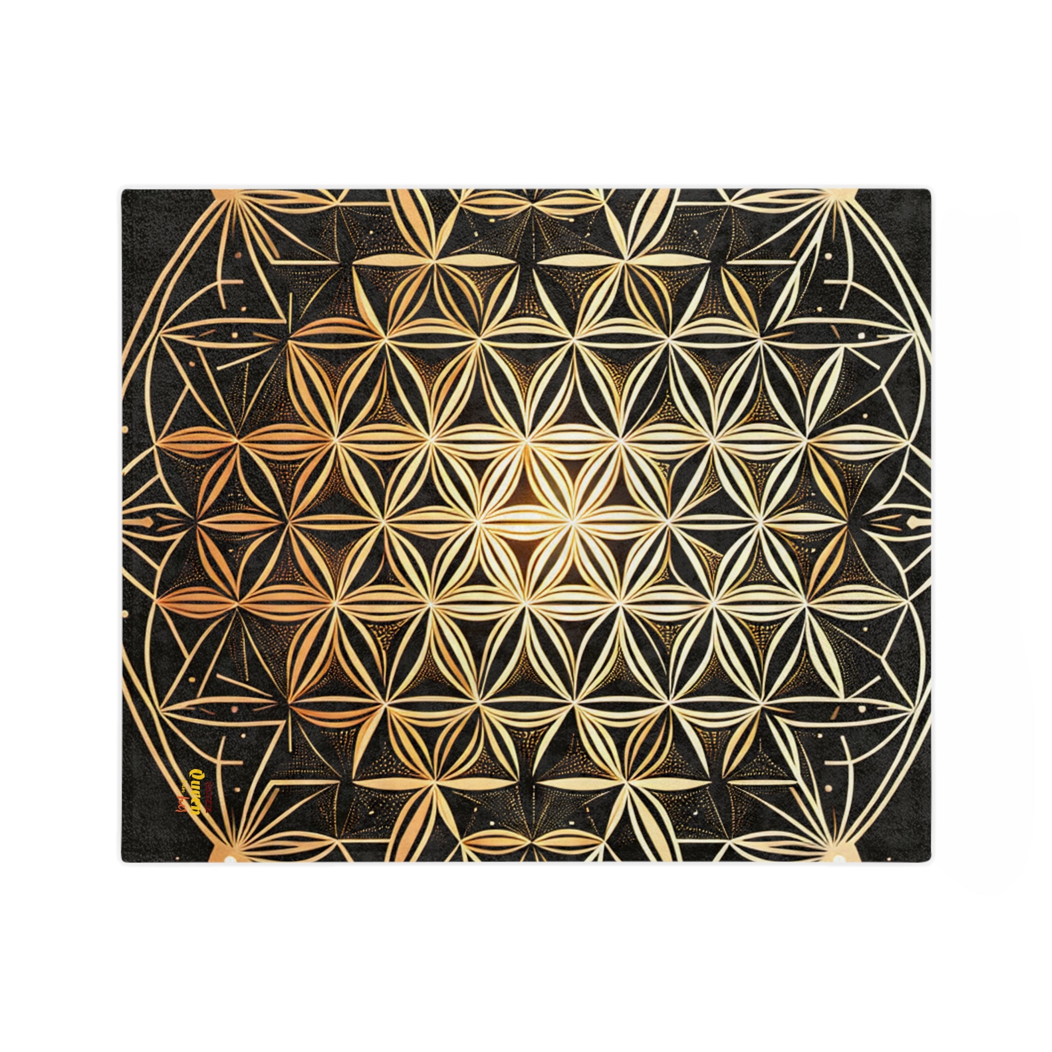 Warm & Cozy Velveteen Microfiber Blanket - Mandala Design, Ideal for Meditation, Self-Care, Boho Decor, Gifts