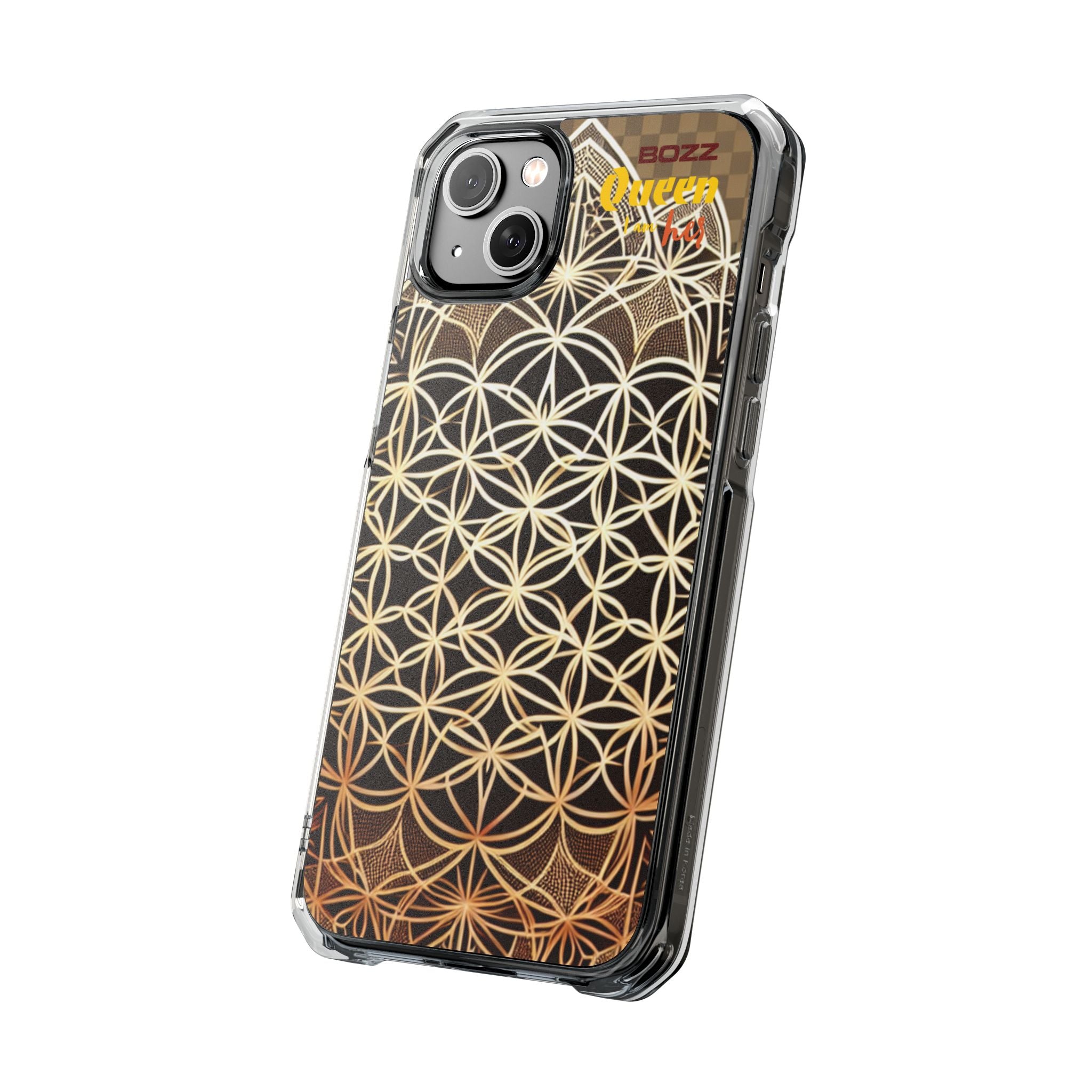 Stylish Magnetic Phone Case with Floral Design, Clear iPhone Case, Bohemian Phone Cover, Budding Flower Impact Case, Unique Tech Accessory