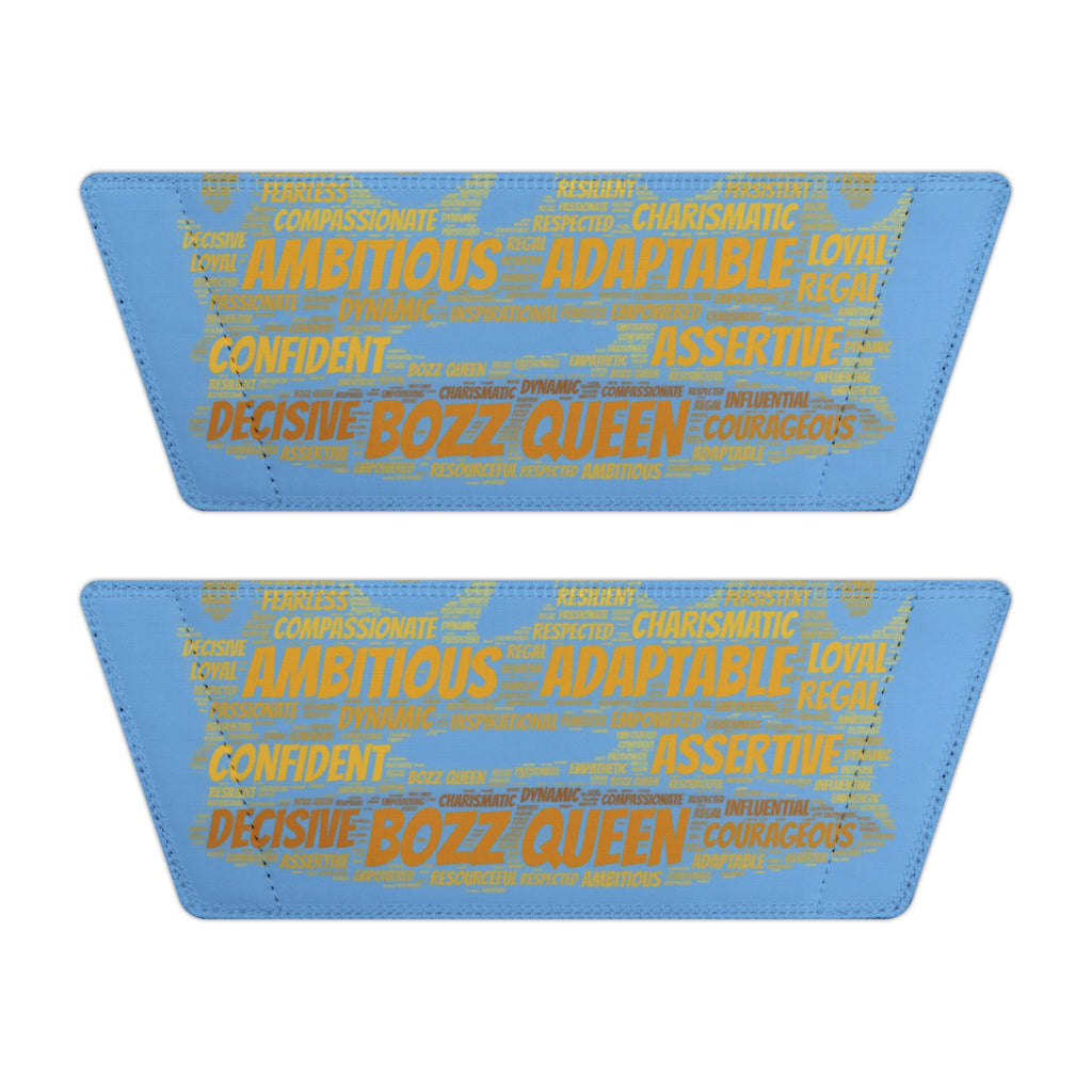 Bozz Queen Light Blue & Gold Women's Sandals - Removable Strap Beach Slides