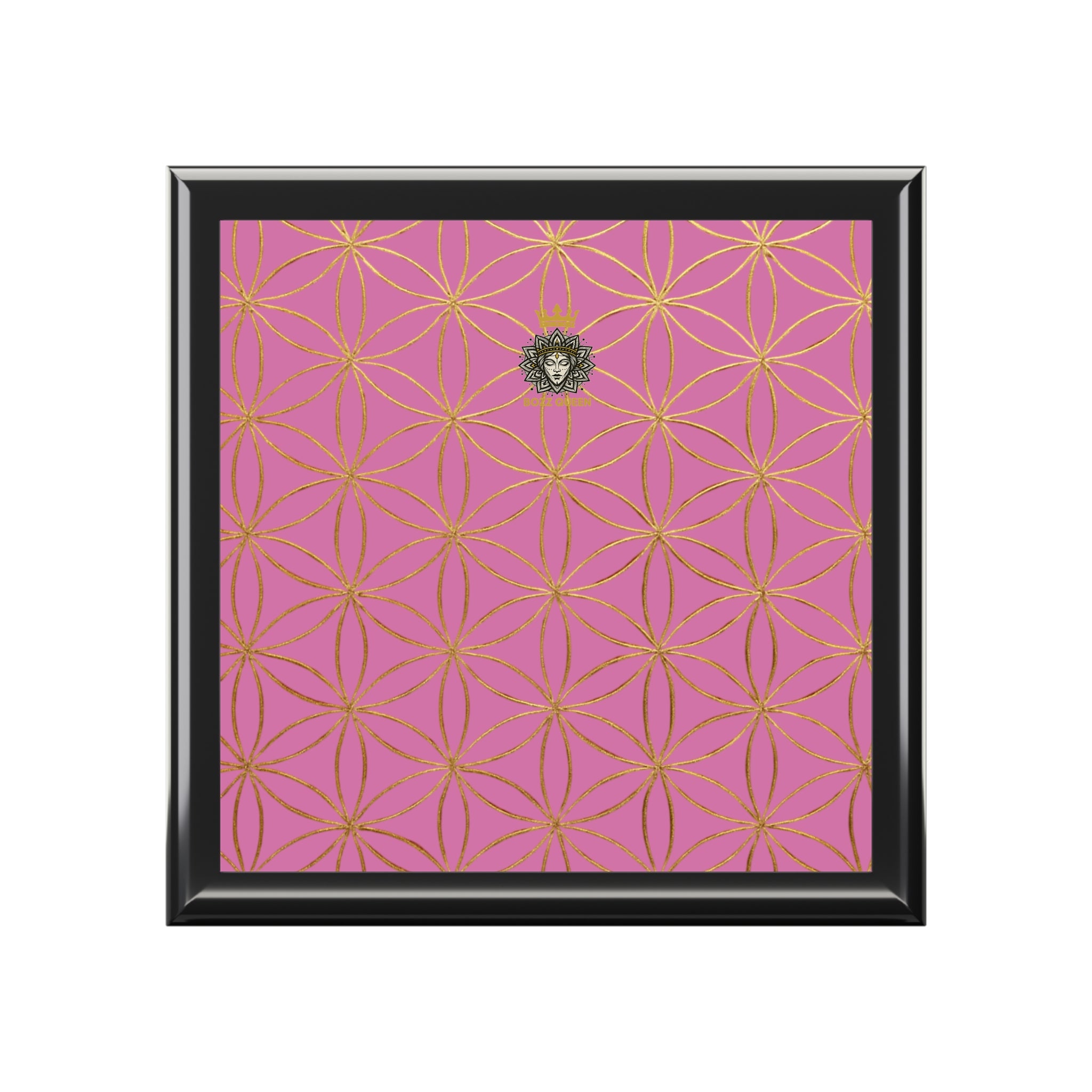 Flower of Life Jewelry Box - Light Pink Elegant Keepsake Organizer