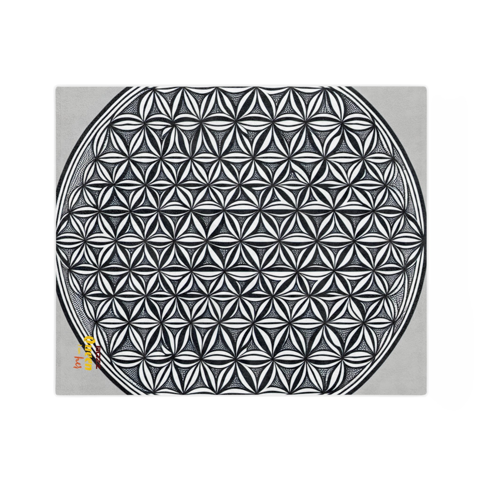 Cozy Velveteen Microfiber Blanket with Geometric Design, Soft Throw for Relaxation, Gift for All Occasions, Home Decor, Meditation