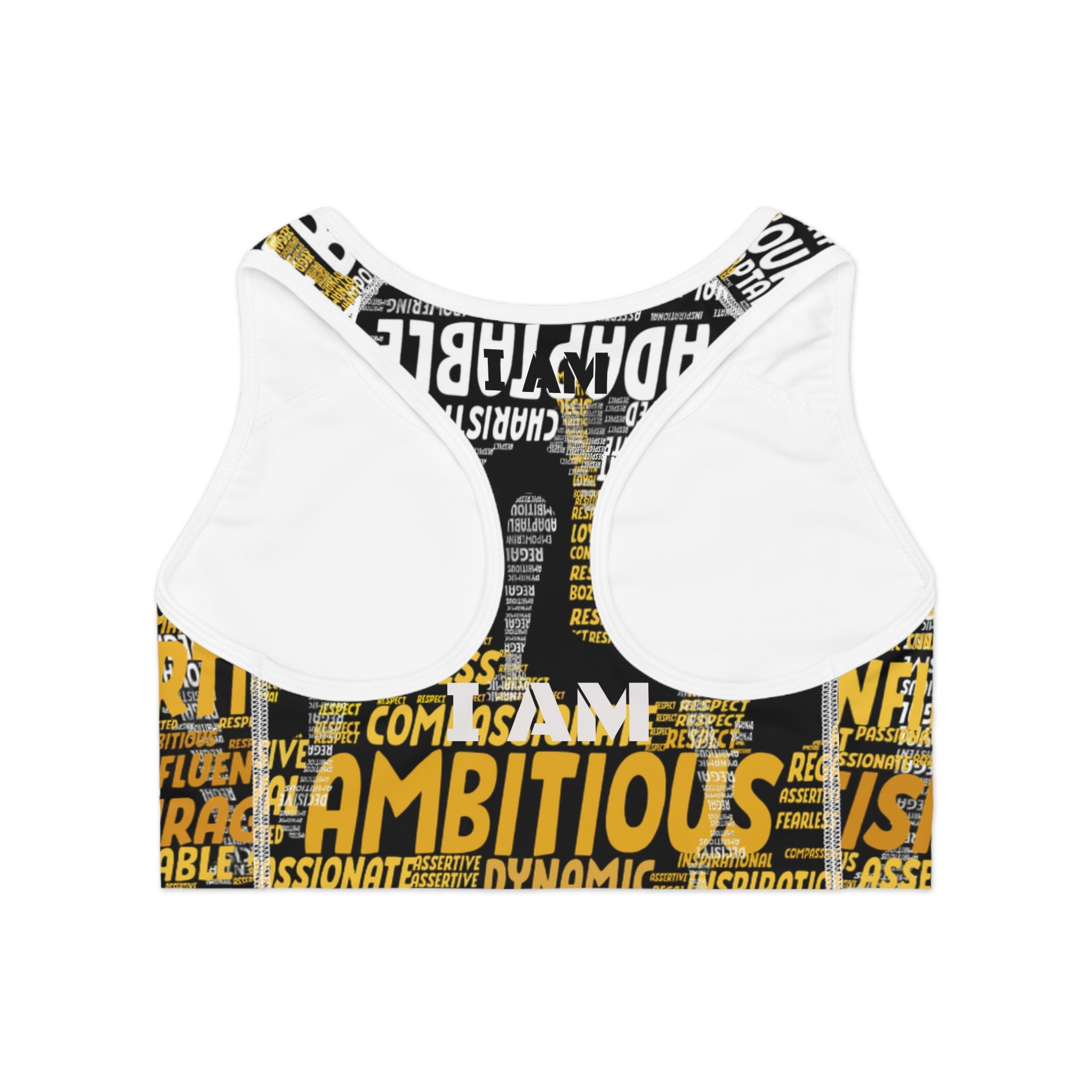 BOZZ QUEEN I AM Series Sports Bra - Custom All Over Print | Premium Activewear