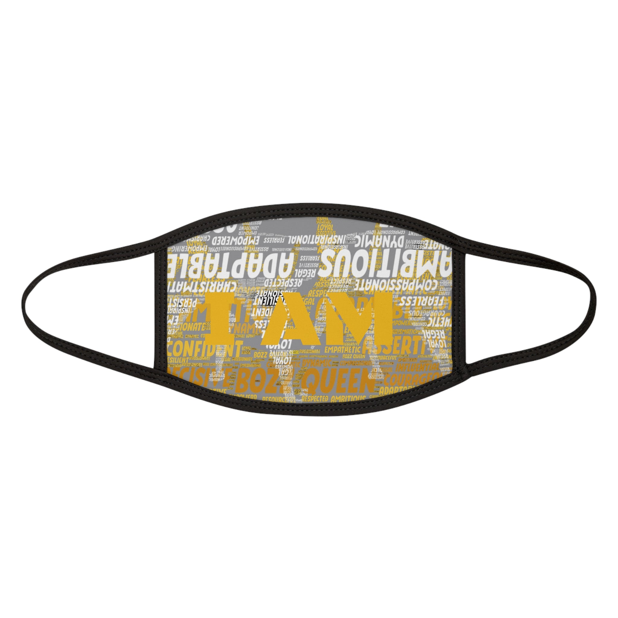 I AM Series Empowering Face Mask - Grey Mixed-Fabric with Inspirational Quotes