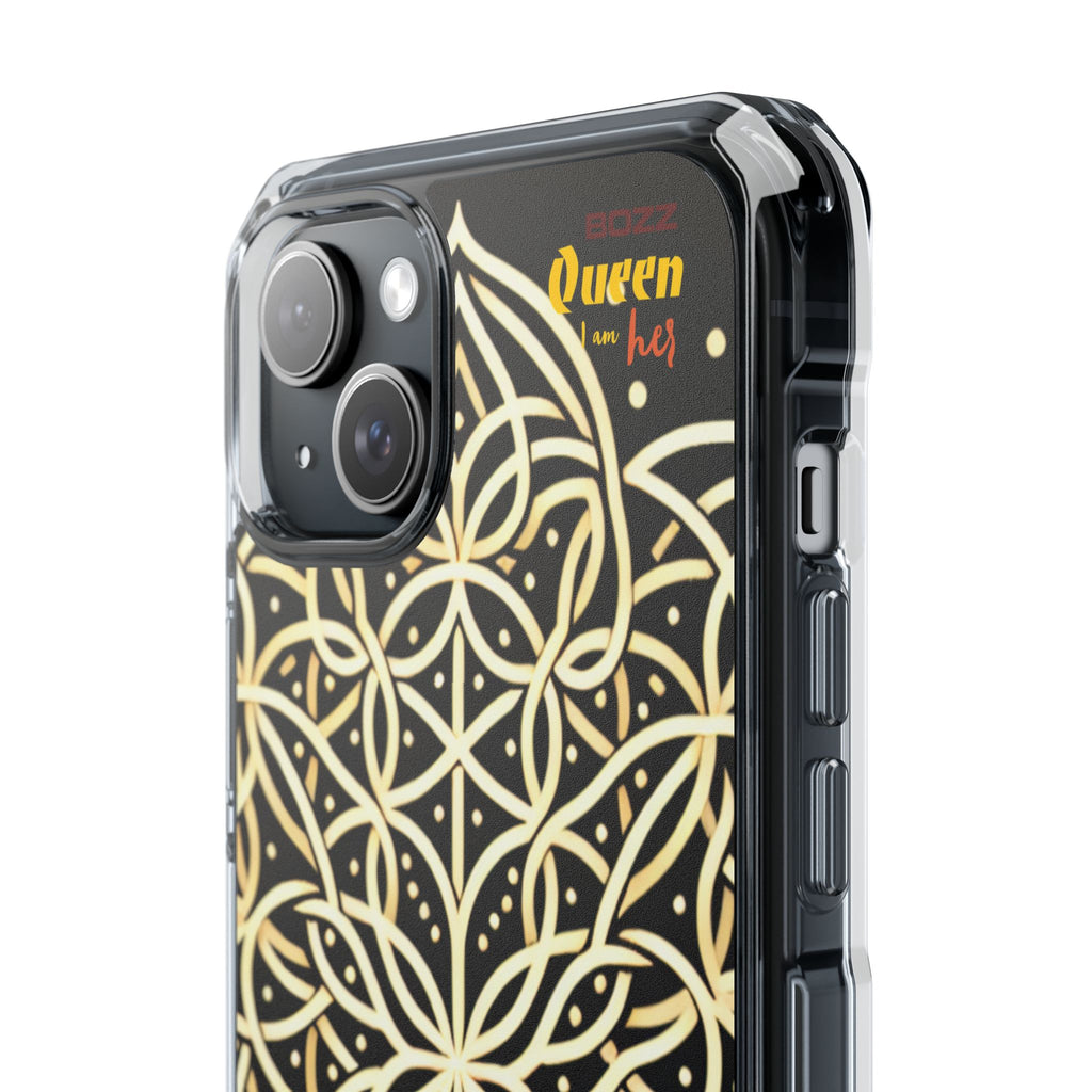 Elegant Floral Magnetic Phone Case, Clear Protective Cover, Unique Gift, Spring Accessories, Phone Protection, Trendy Case