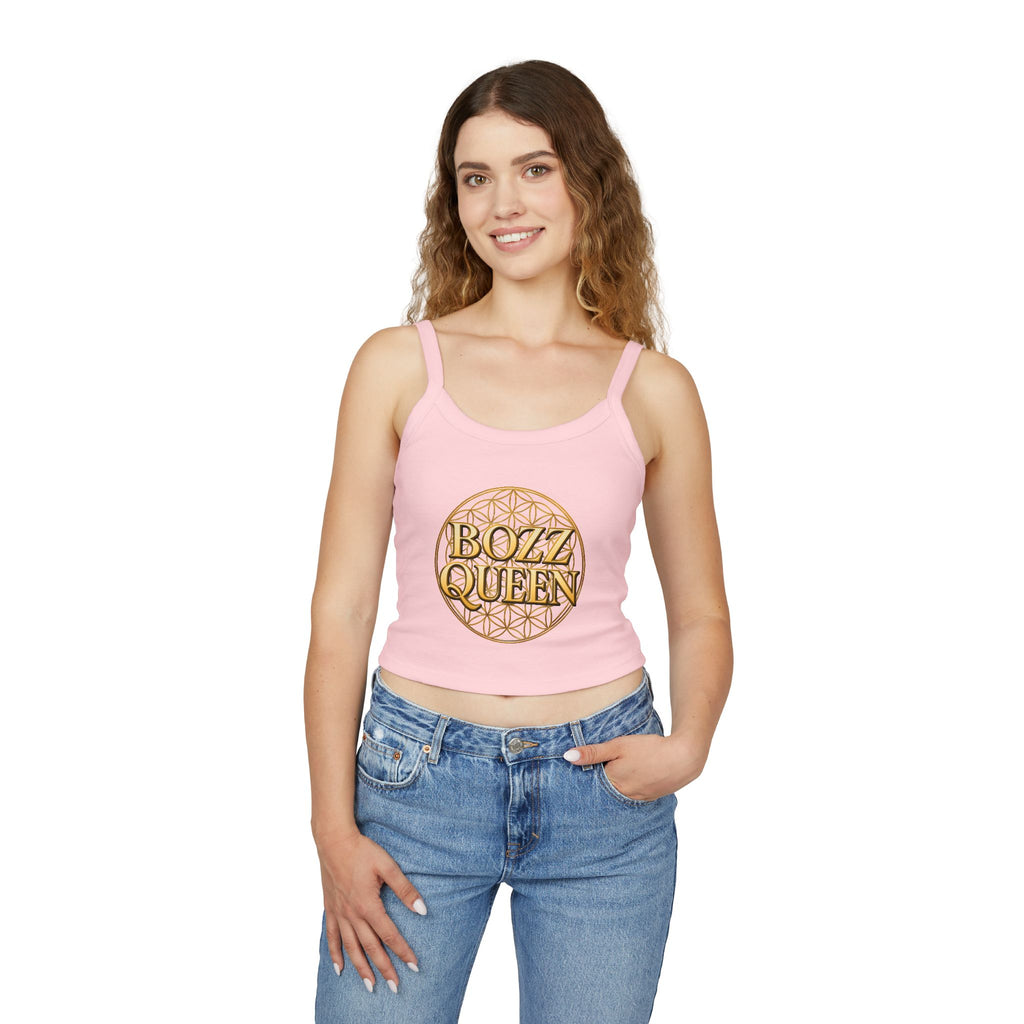 Women's Flower of Life Tank Top - Sacred Geometry Spaghetti Strap
