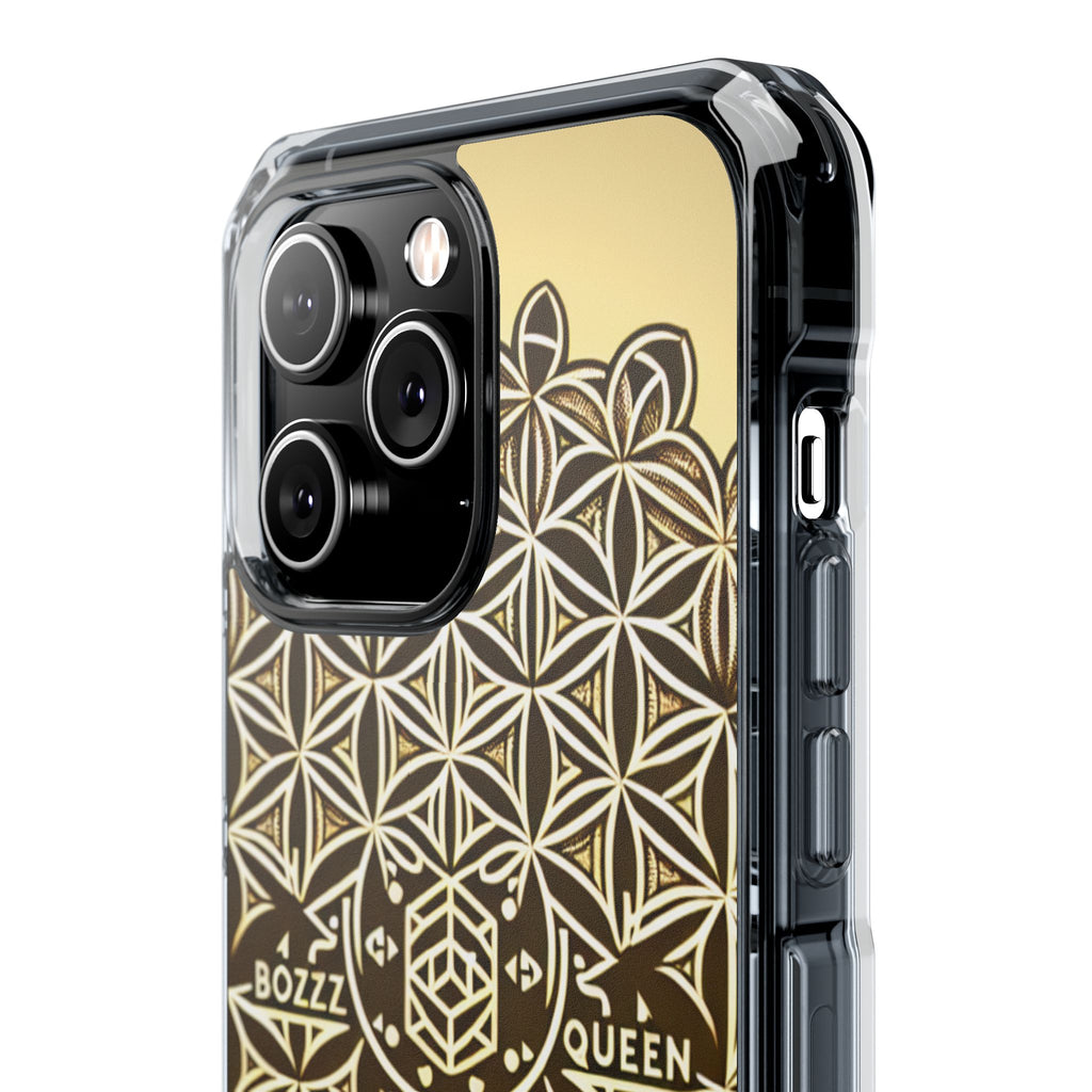 Magnetic Phone Case with Geometric Design, Aesthetic Impact Case for iPhone, Unique Phone Accessories, Gift for Her, Trendy Tech Gadget