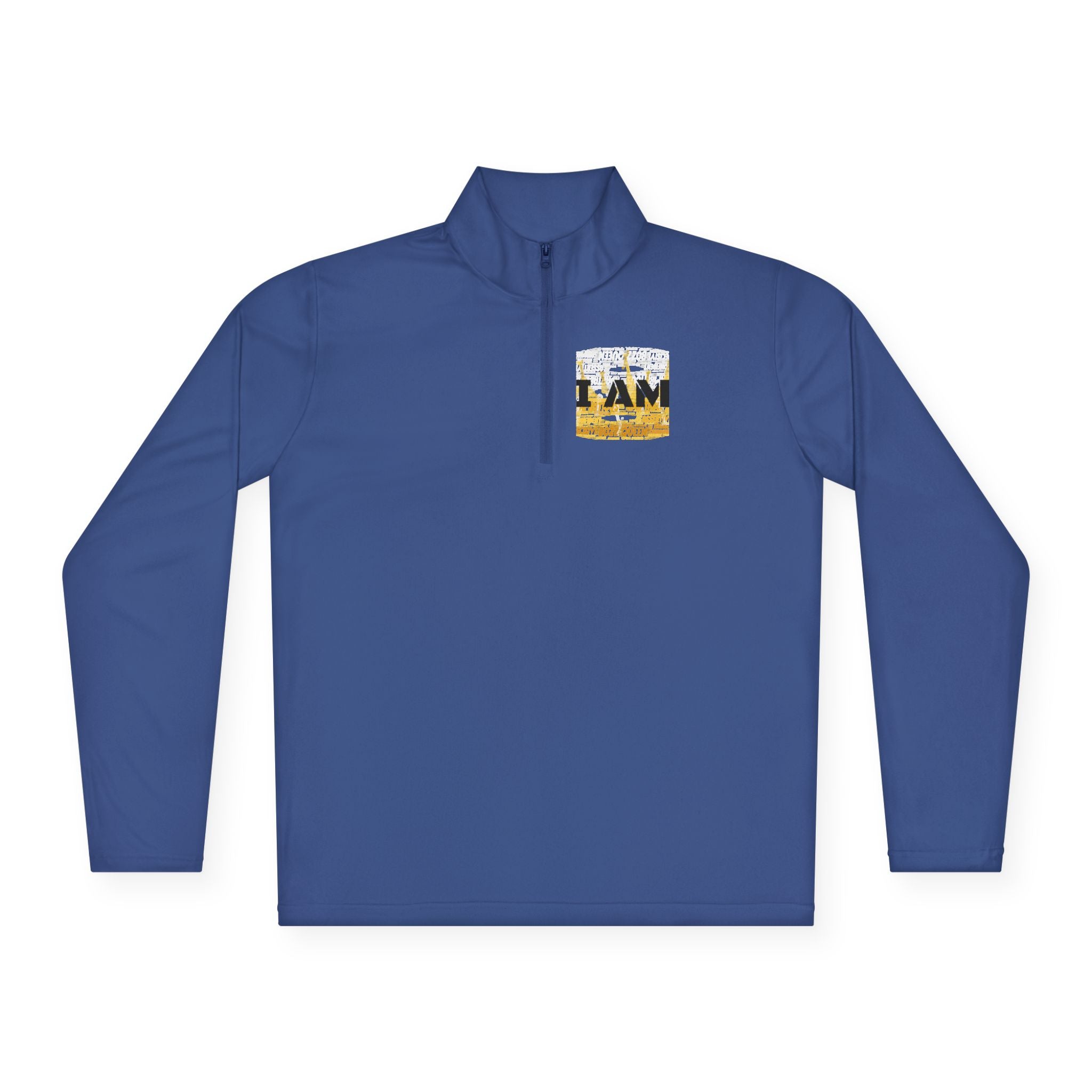 I AM Unisex Quarter-Zip Pullover - Motivational Activewear for Gym & Yoga