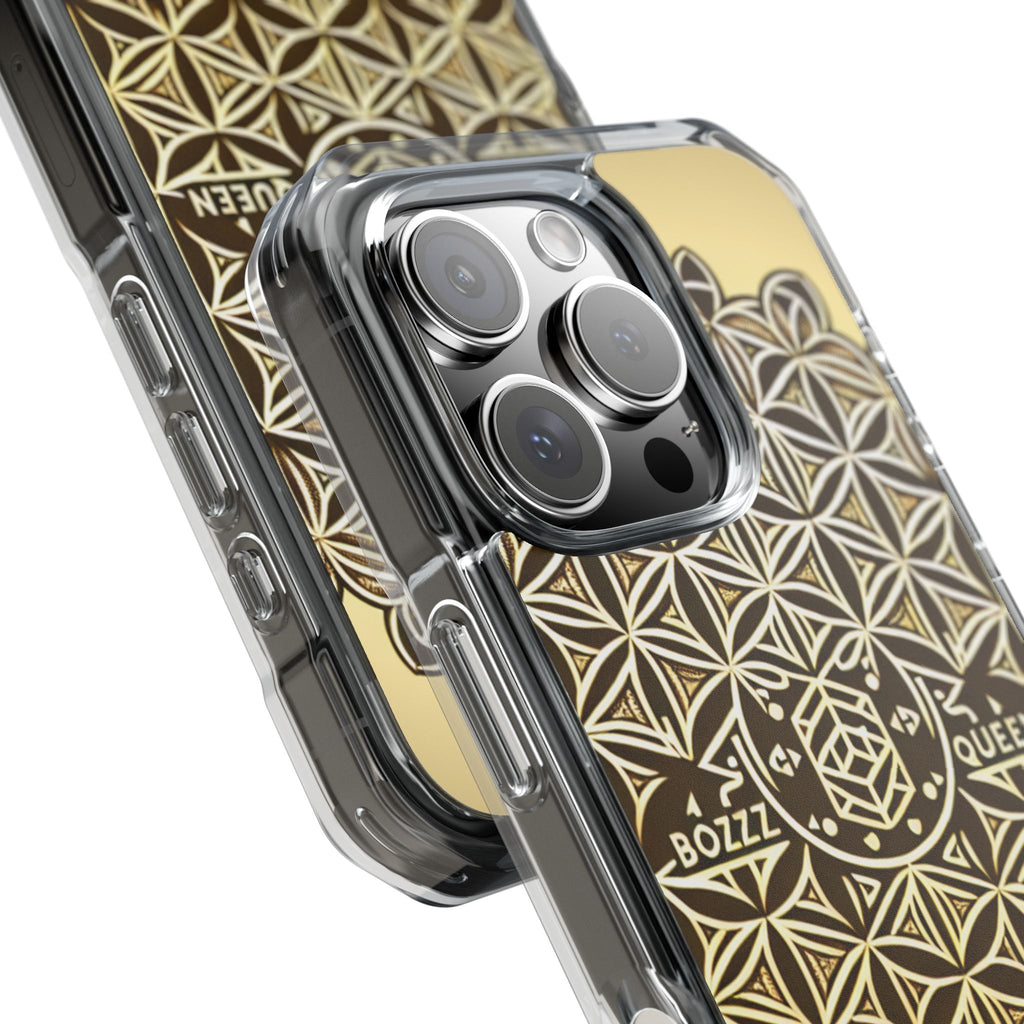 Magnetic Phone Case with Geometric Design, Aesthetic Impact Case for iPhone, Unique Phone Accessories, Gift for Her, Trendy Tech Gadget