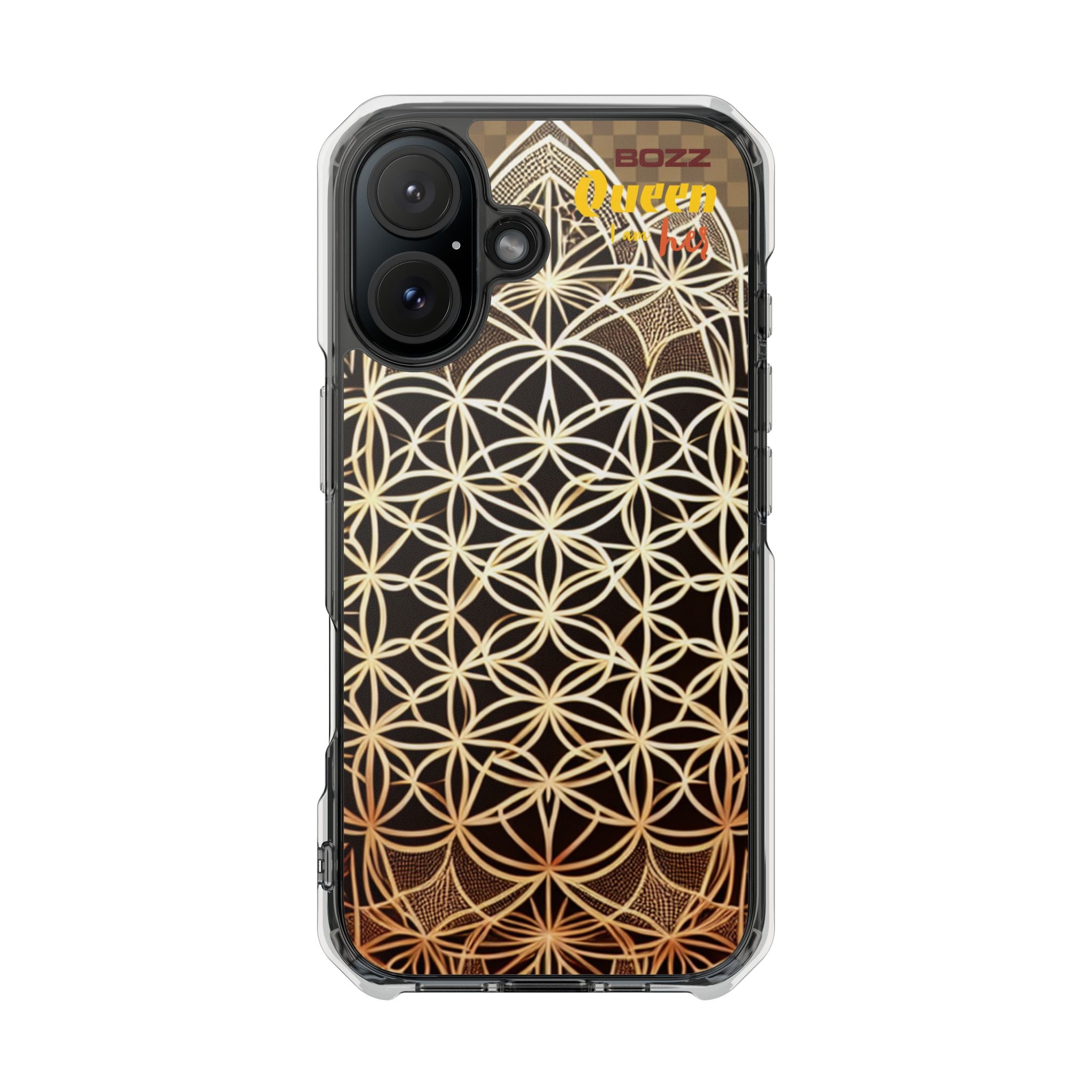 Stylish Magnetic Phone Case with Floral Design, Clear iPhone Case, Bohemian Phone Cover, Budding Flower Impact Case, Unique Tech Accessory