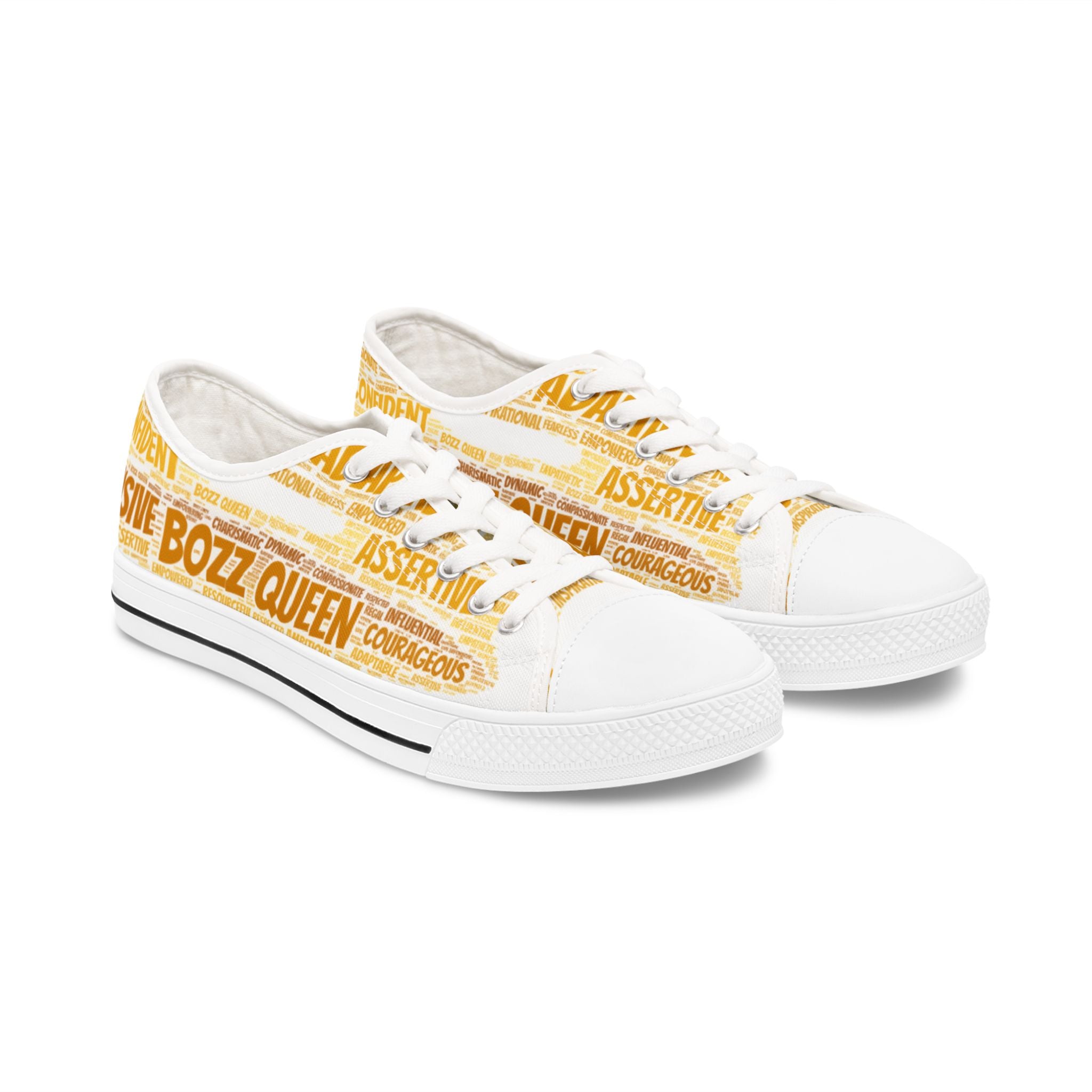 BOZZ QUEEN Assertive Women's Low Top Sneakers - Comfortable Motivational Footwear