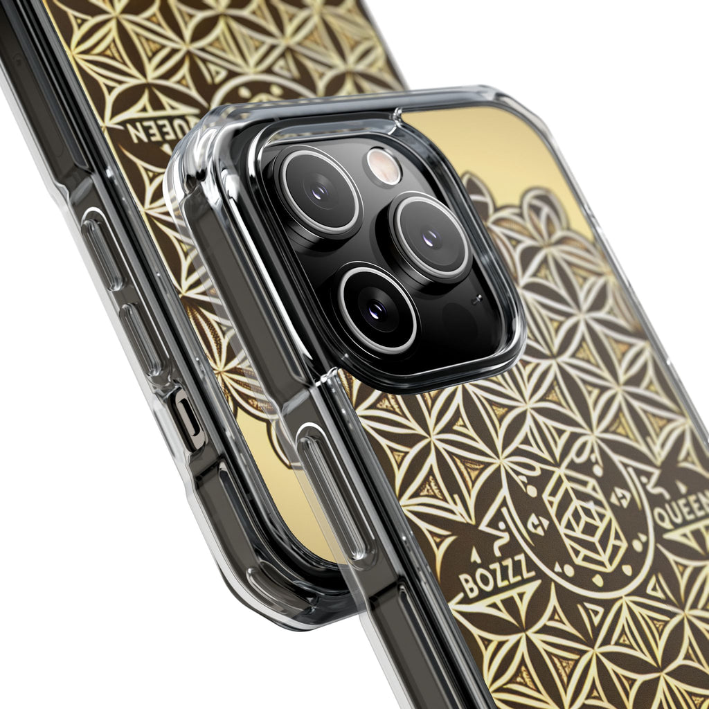 Magnetic Phone Case with Geometric Design, Aesthetic Impact Case for iPhone, Unique Phone Accessories, Gift for Her, Trendy Tech Gadget