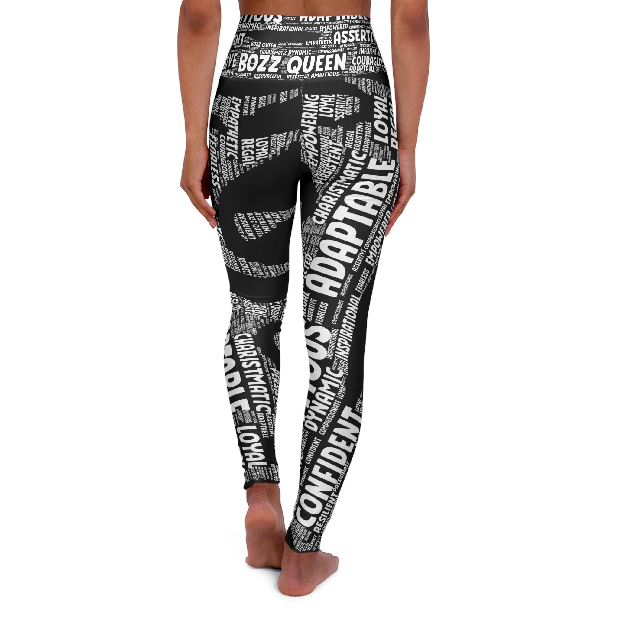 Empowering High Waisted Yoga Leggings - Motivational Activewear for Self-Love & Fitness