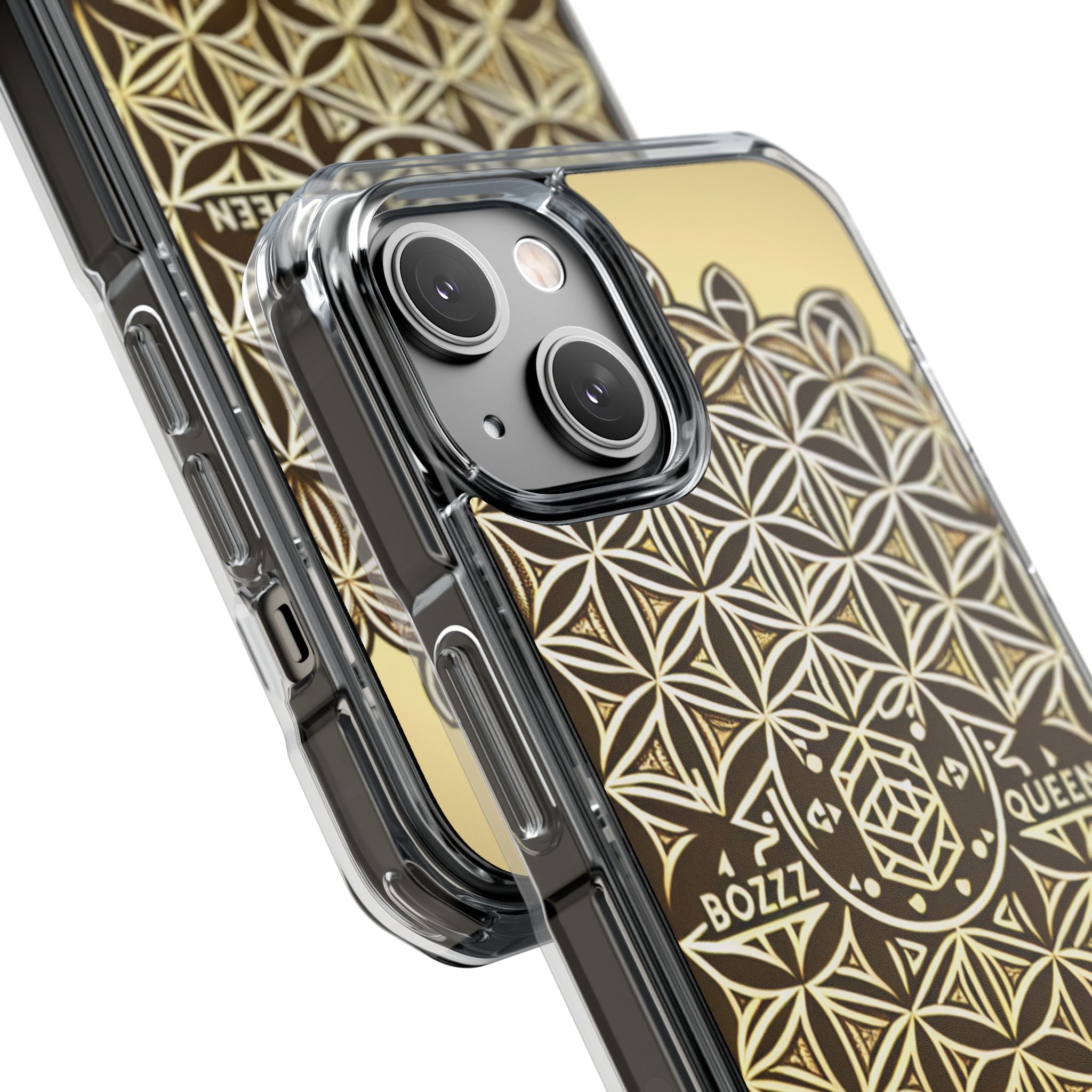 Magnetic Phone Case with Geometric Design, Aesthetic Impact Case for iPhone, Unique Phone Accessories, Gift for Her, Trendy Tech Gadget