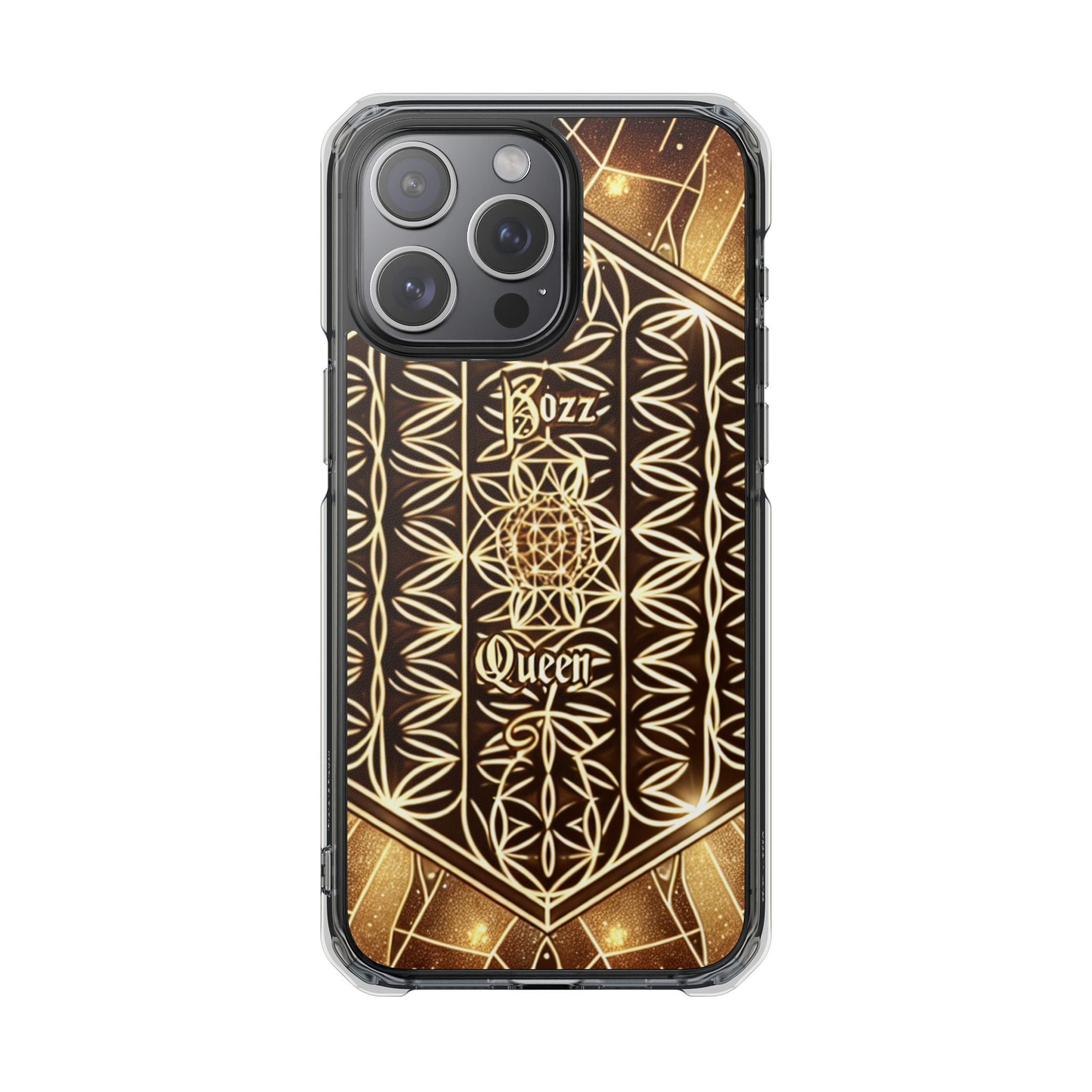 Magnetic Phone Case, Bozz Queen Case, Unique Clear Case, Customizable Phone Cover, Perfect Gift for Her