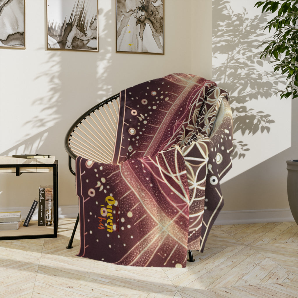 Cosmic Floral Blanket – Velveteen Microfiber Throw for Cozy Nights, Meditation, Home Decor, Spiritual Gifts, Festivals