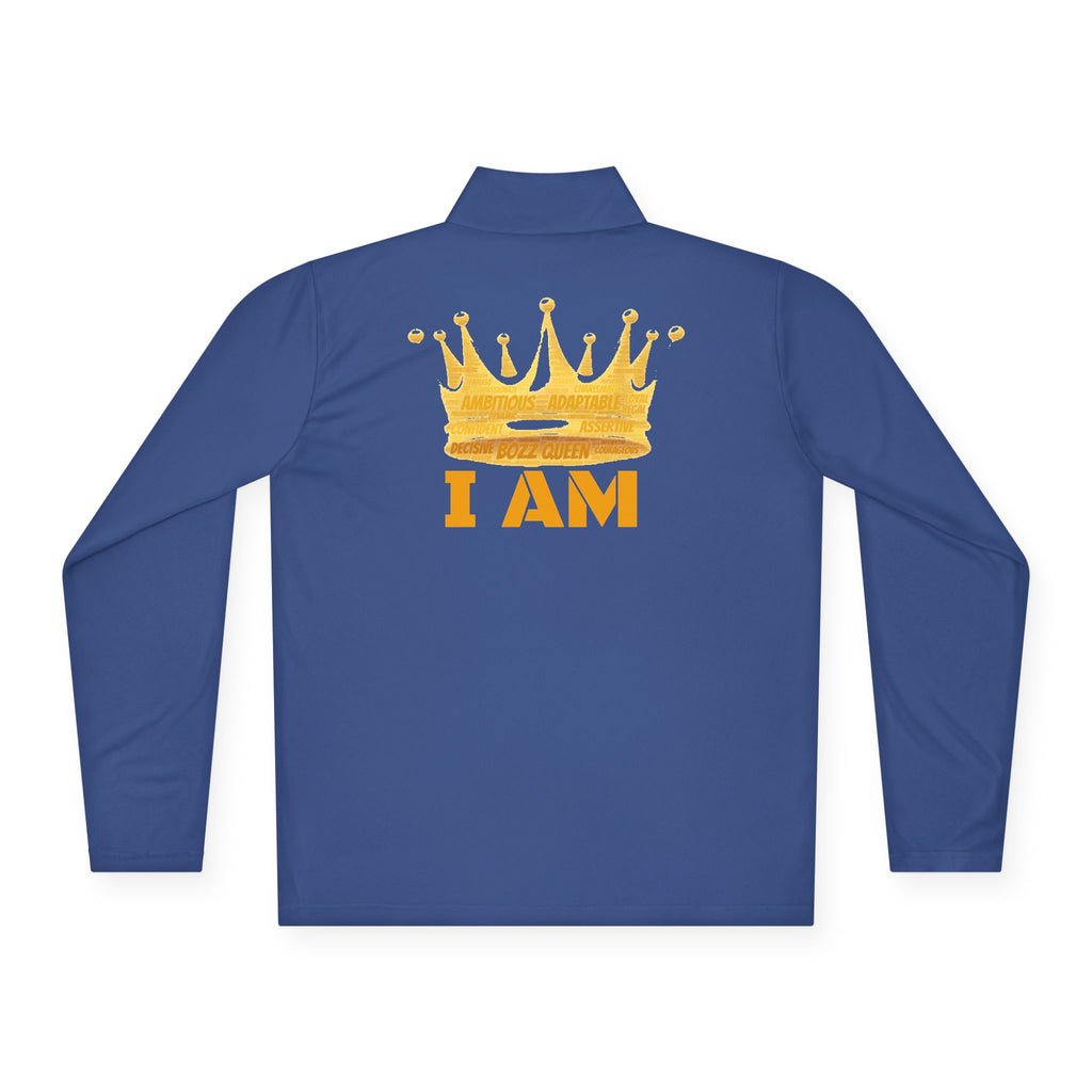 Bozz Queen I Am Bold Queen Quarter-Zip Pullover - Inspirational Athletic Wear