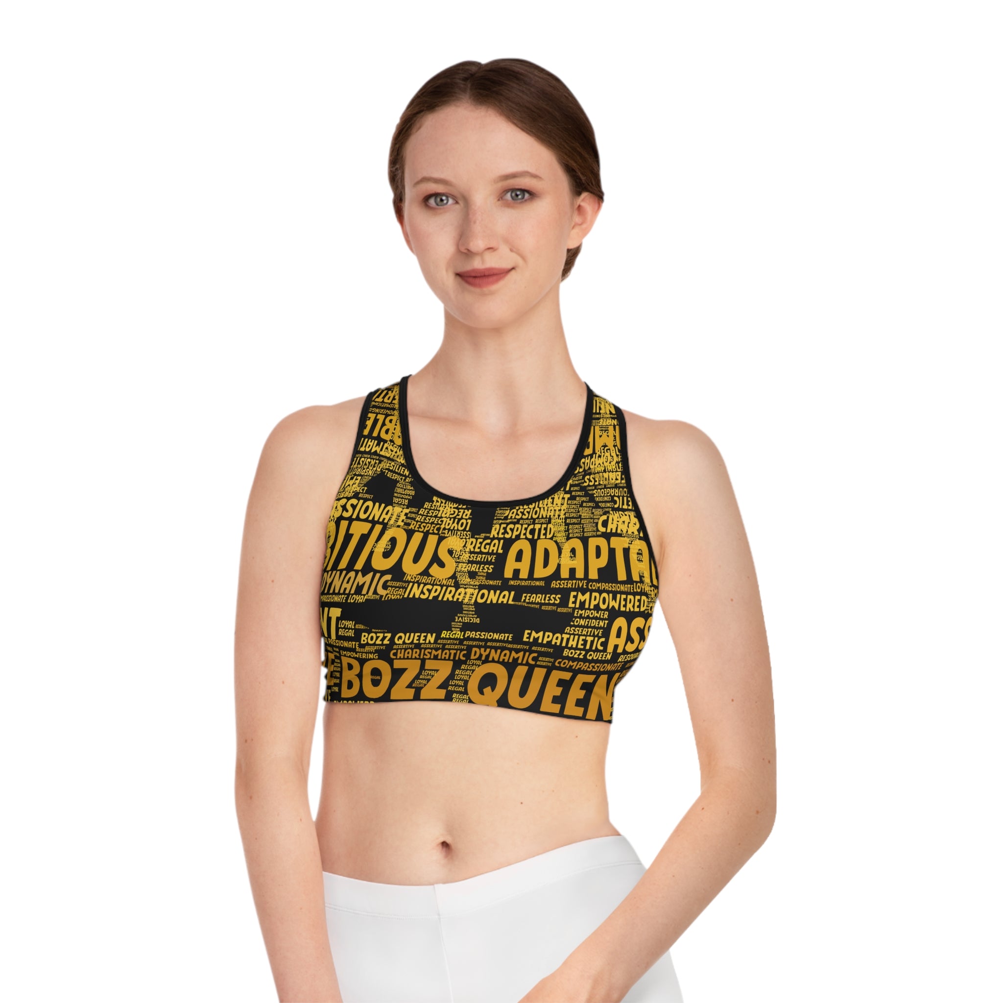 Copy of Empowered Words Sports Bra, Motivational Workout Top, Fitness Gear for Women, Ideal for Gym or Yoga, Inspiring Activewear