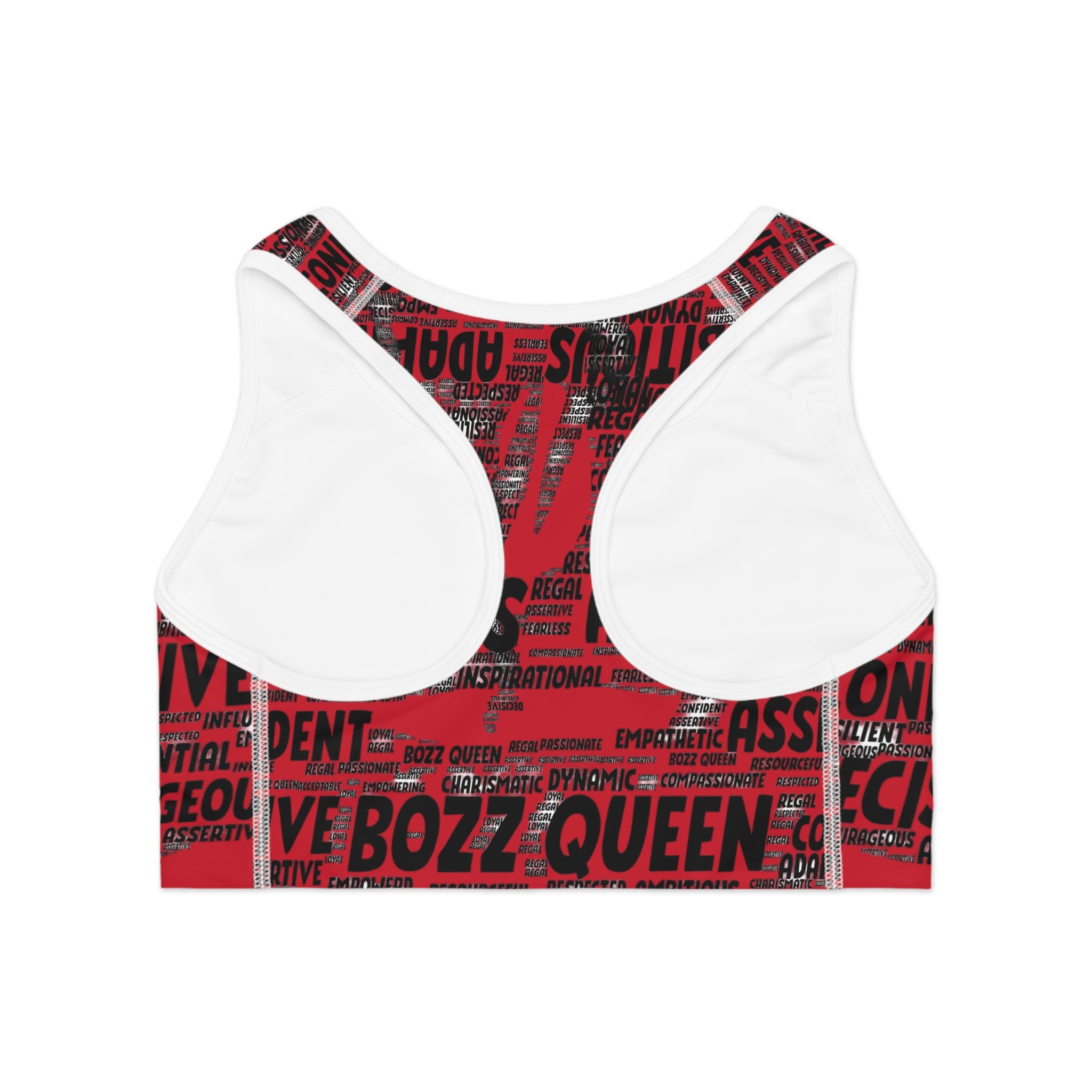 Empowering Sports Bra - Bozz Queen Origin Collection | Dark Red & Black
