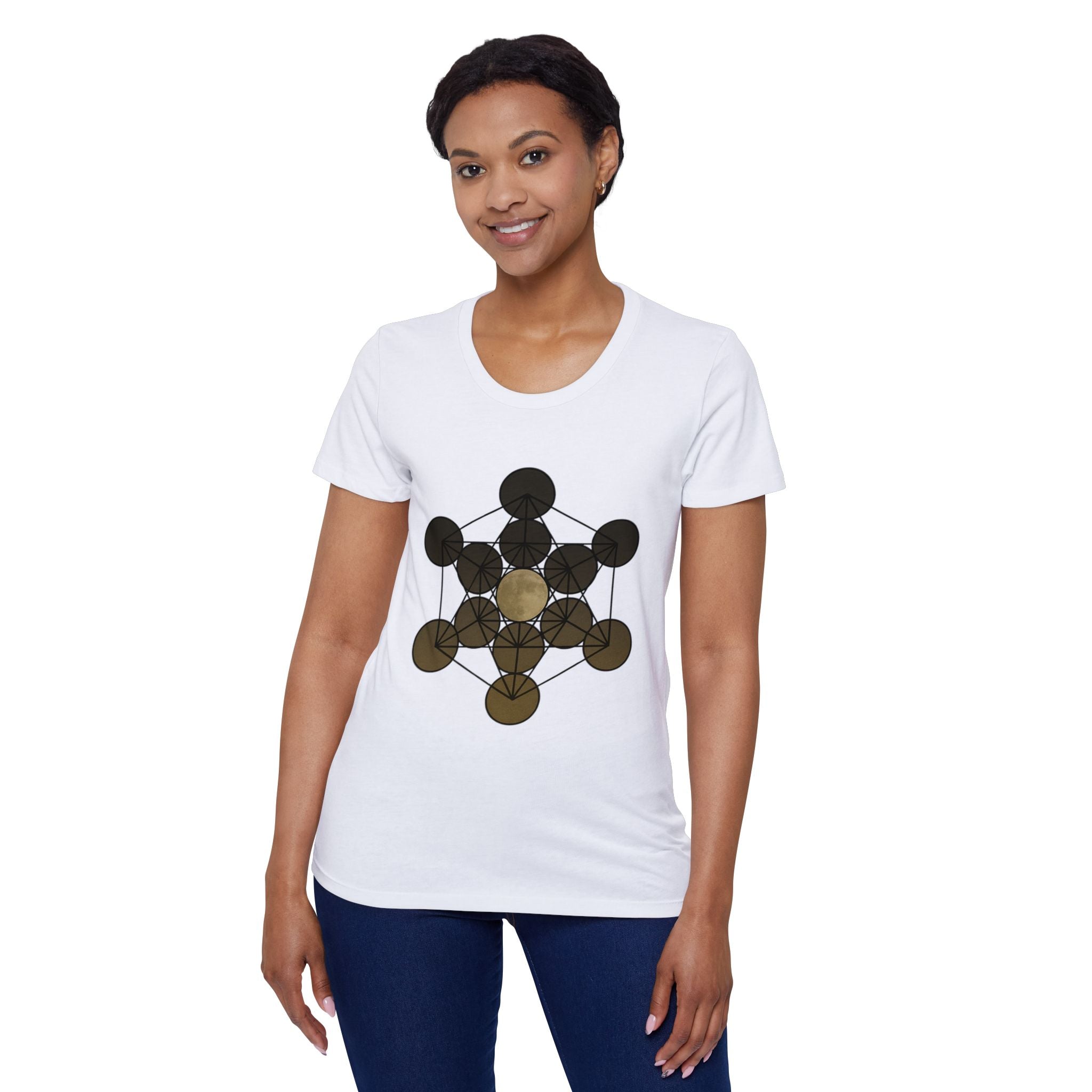 Bozz Queen Metatron's Cube Sacred Geometry T-Shirt - Women's Organic Cotton Tee