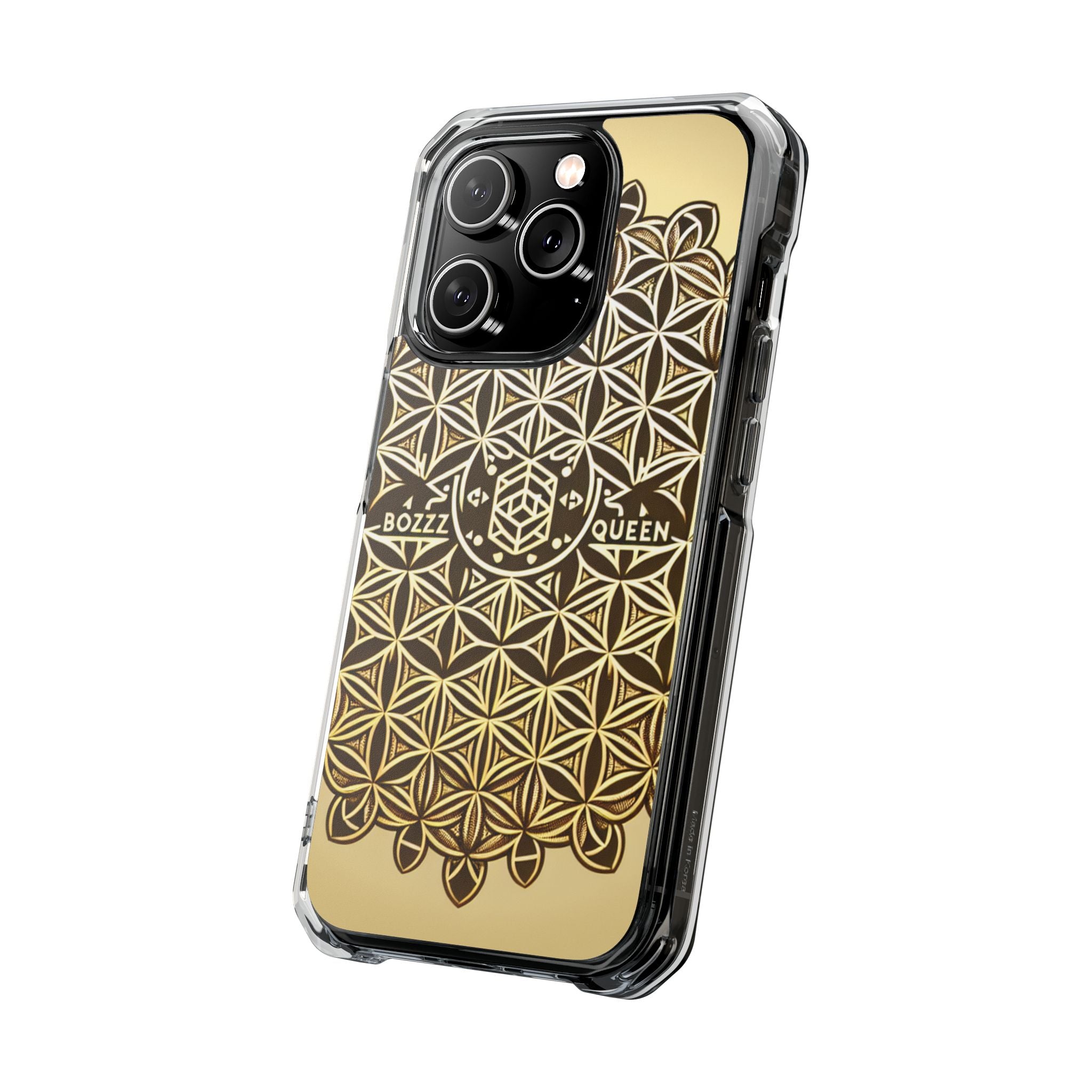 Magnetic Phone Case with Geometric Design, Aesthetic Impact Case for iPhone, Unique Phone Accessories, Gift for Her, Trendy Tech Gadget