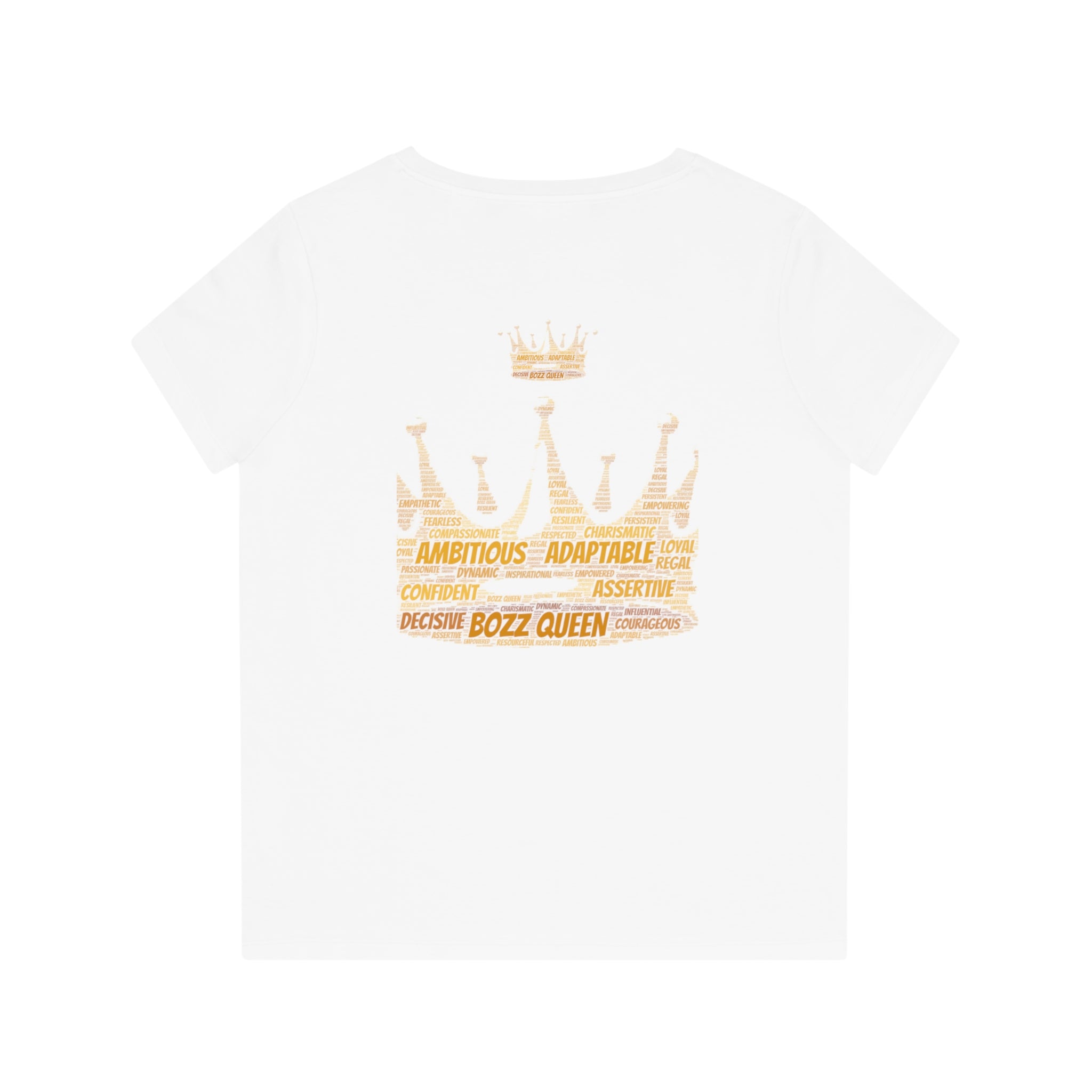 Empowering Women's V-Neck T-Shirt, Confidence Tee, Gift for Her, Inspirational Shirt, Queen Shirt, Everyday Wear