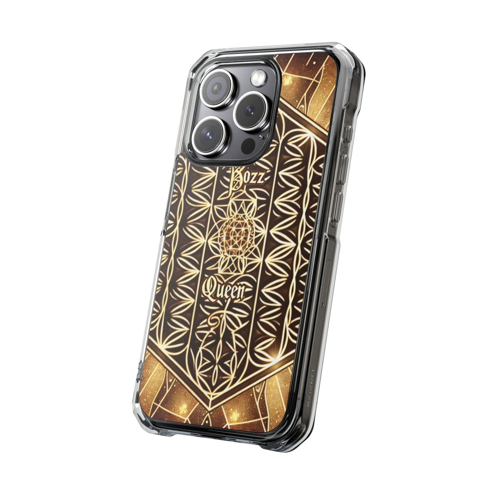 Magnetic Phone Case, Bozz Queen Case, Unique Clear Case, Customizable Phone Cover, Perfect Gift for Her